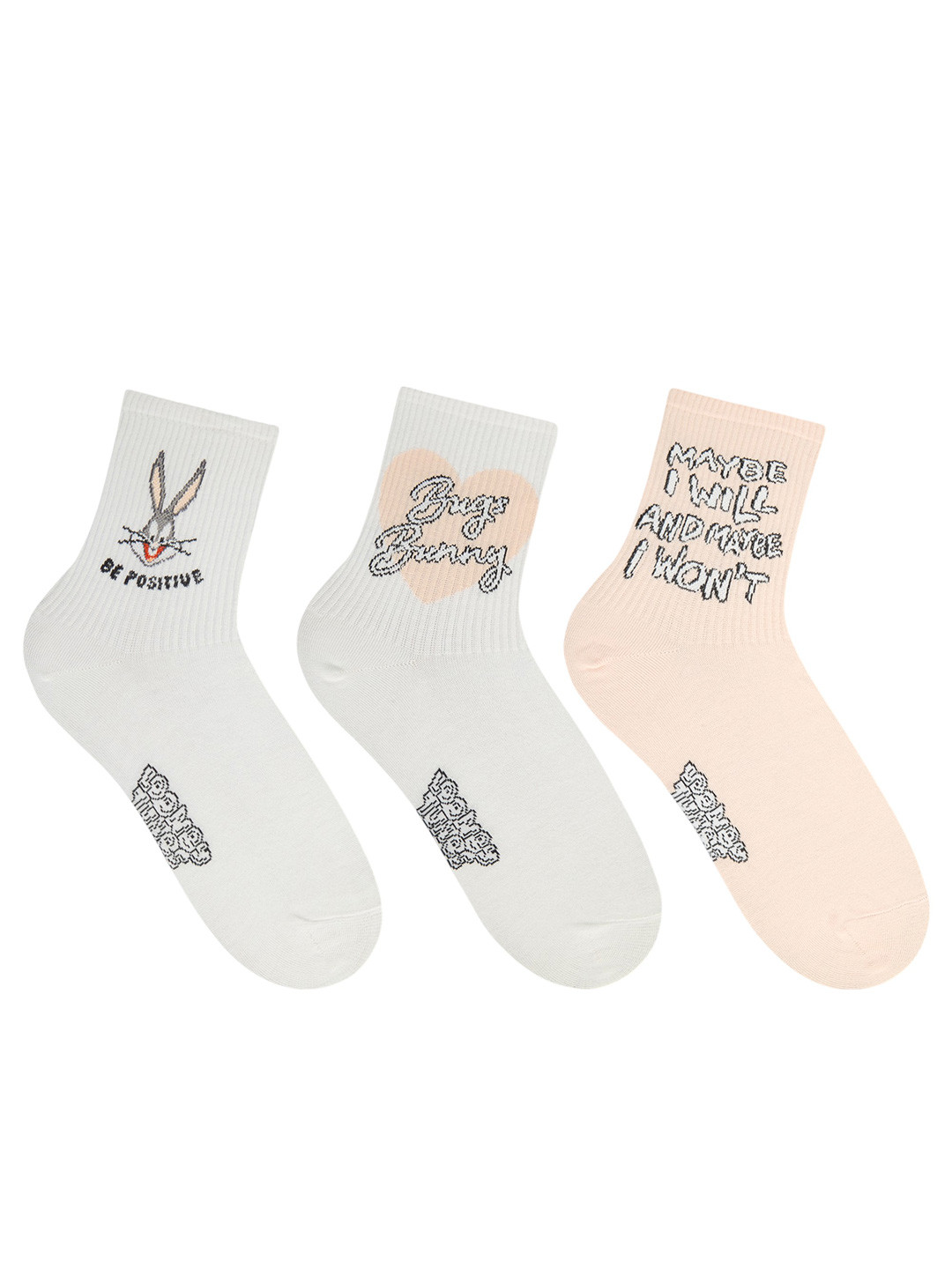 Socksxpress Pack of 3   Cartoon Themed Ribbed High Ankle  Socks