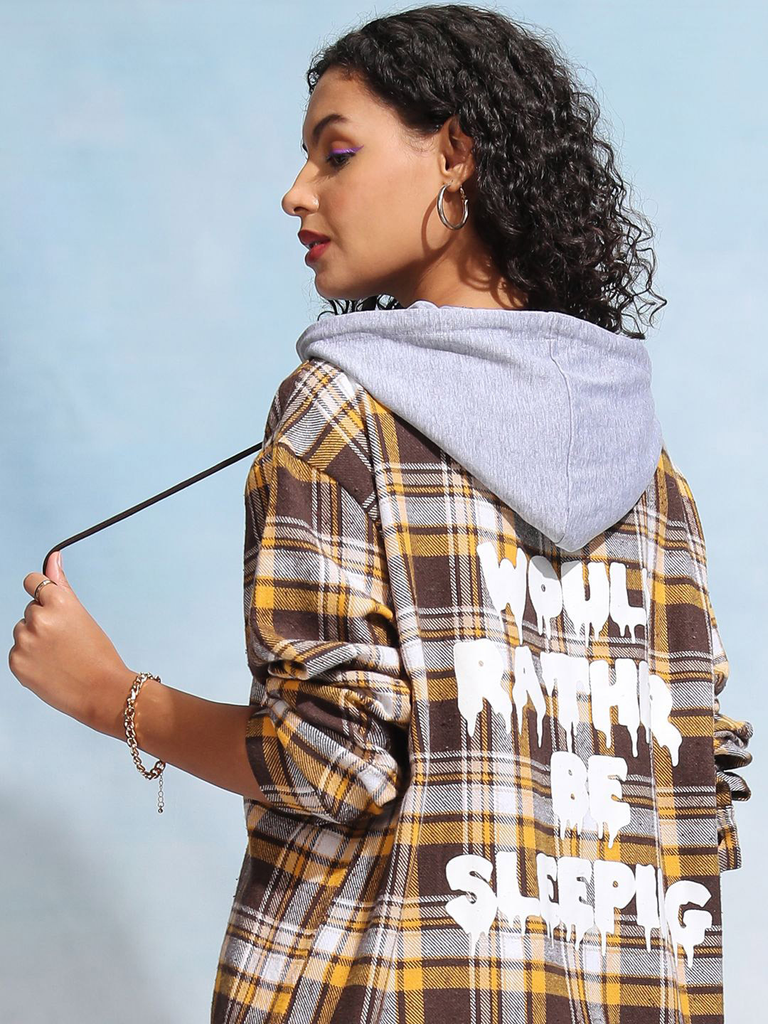 Tokyo Talkies Women Oversized Longline Printed Hoodie