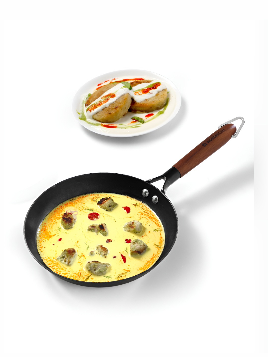 Wonderchef Pre-Seasoned Ferro Light Black Cast Iron Fry Pan 1.4 L