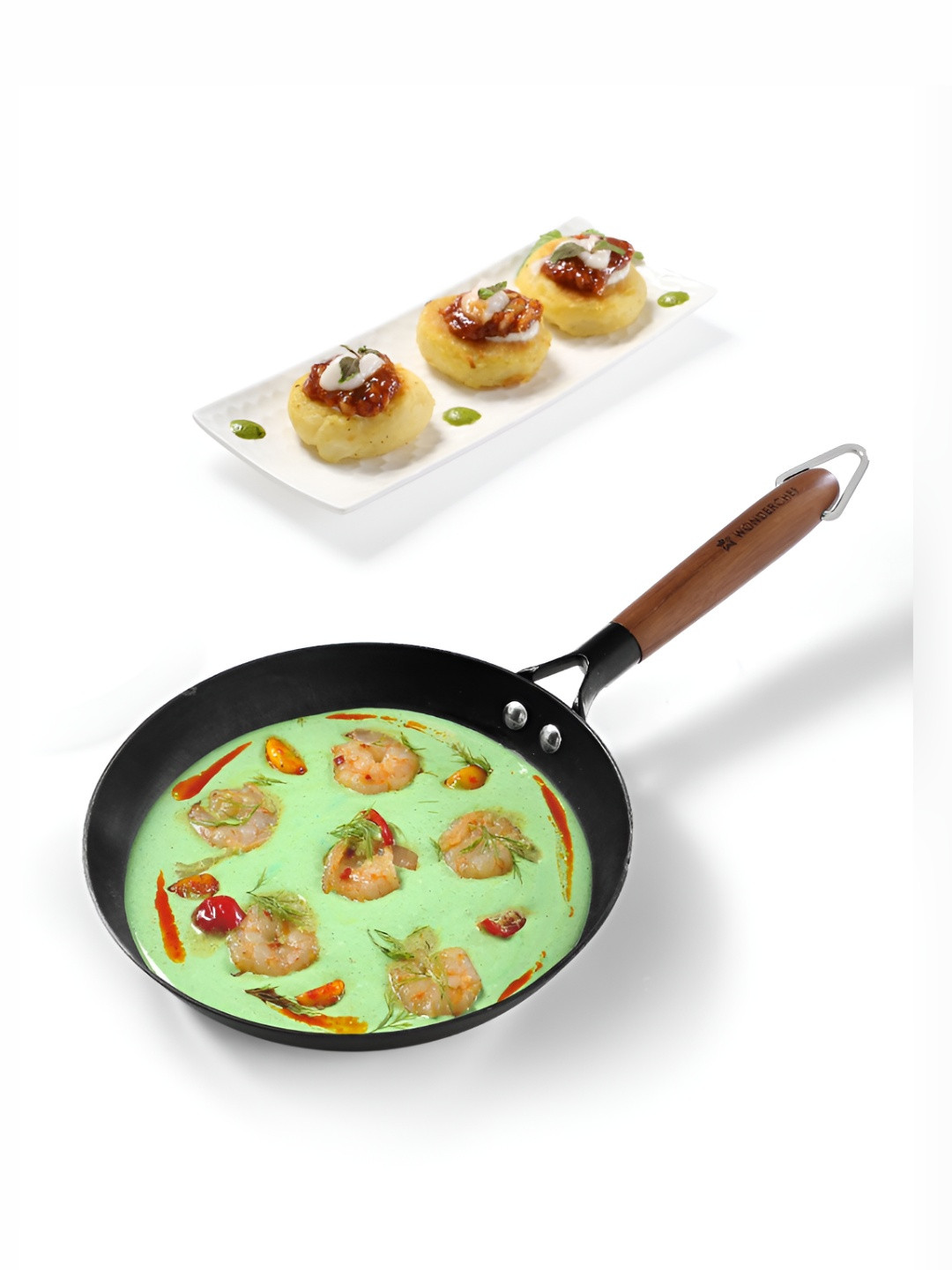 Wonderchef Pre-Seasoned Ferro Light Black Frying Pan 800ml