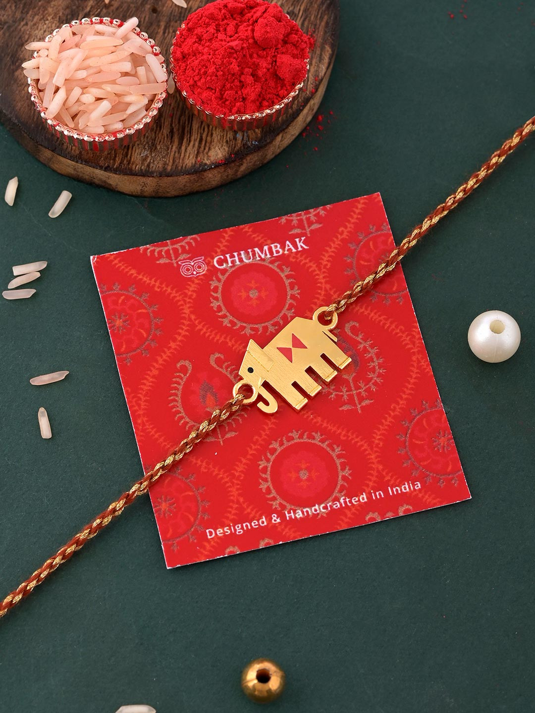Chumbak Elephant Design Thread Rakhi
