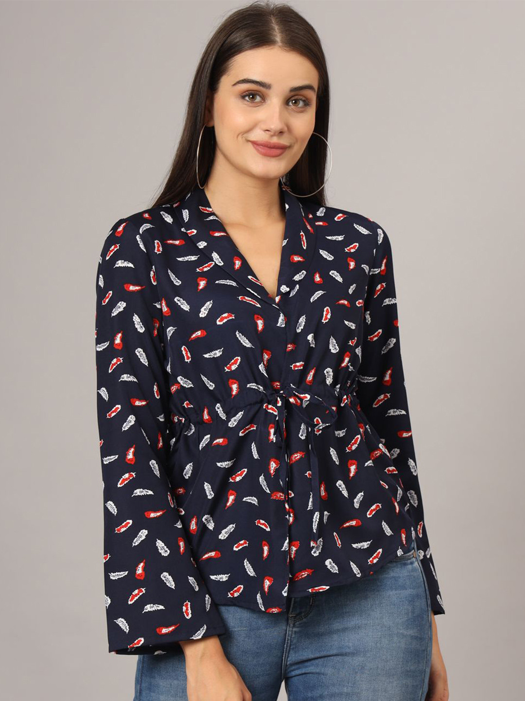 BRINNS Print Shirt Style Top