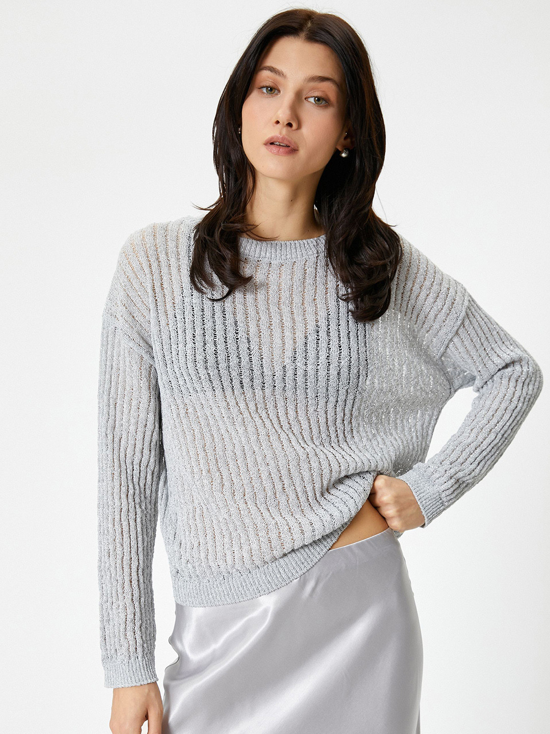 Koton Women Striped Sweater Vest