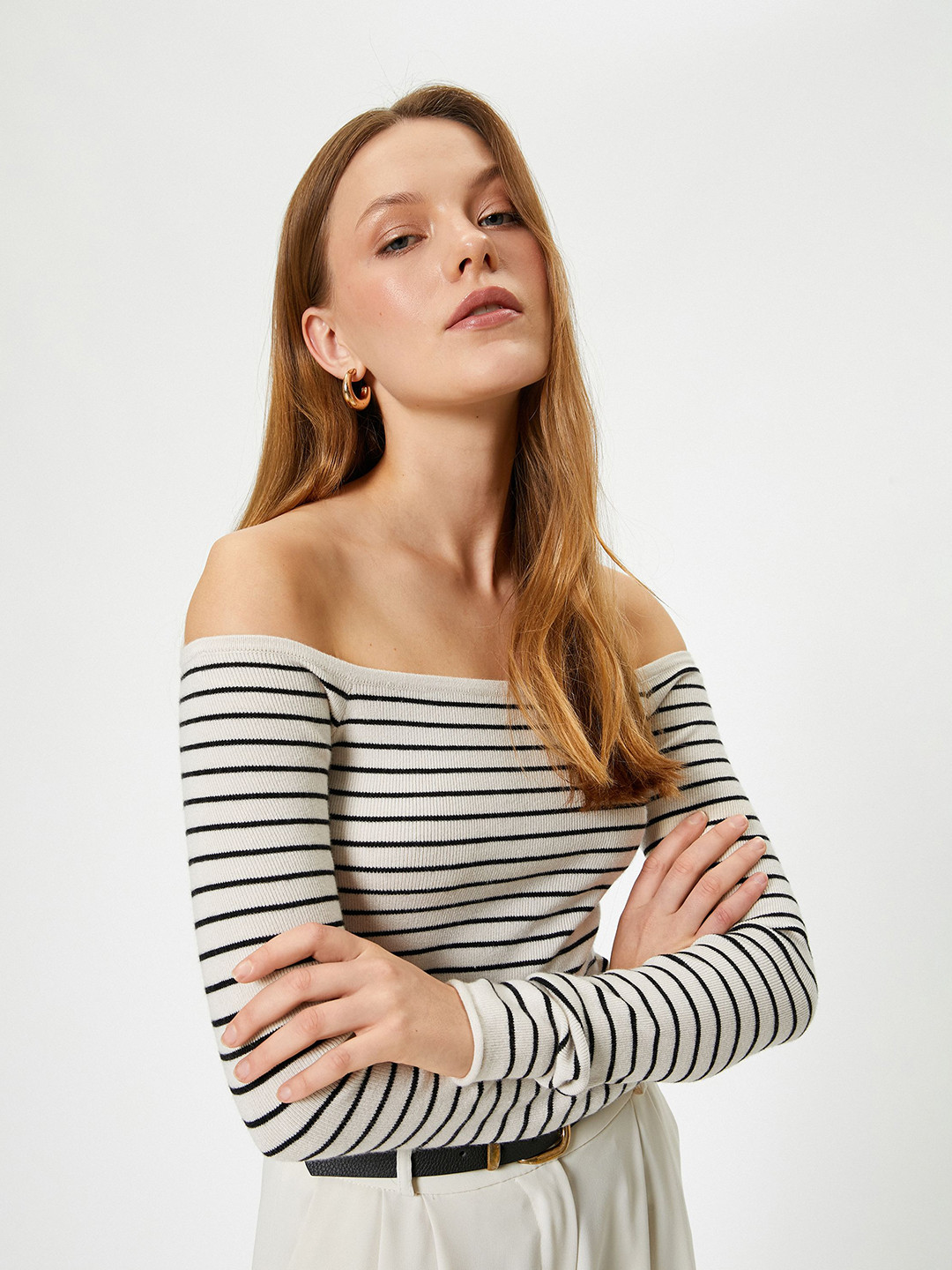 Koton Women Striped Sweater Vest