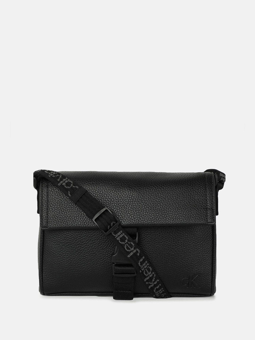 Calvin Klein Men Solid Textured Structured Sling Bag