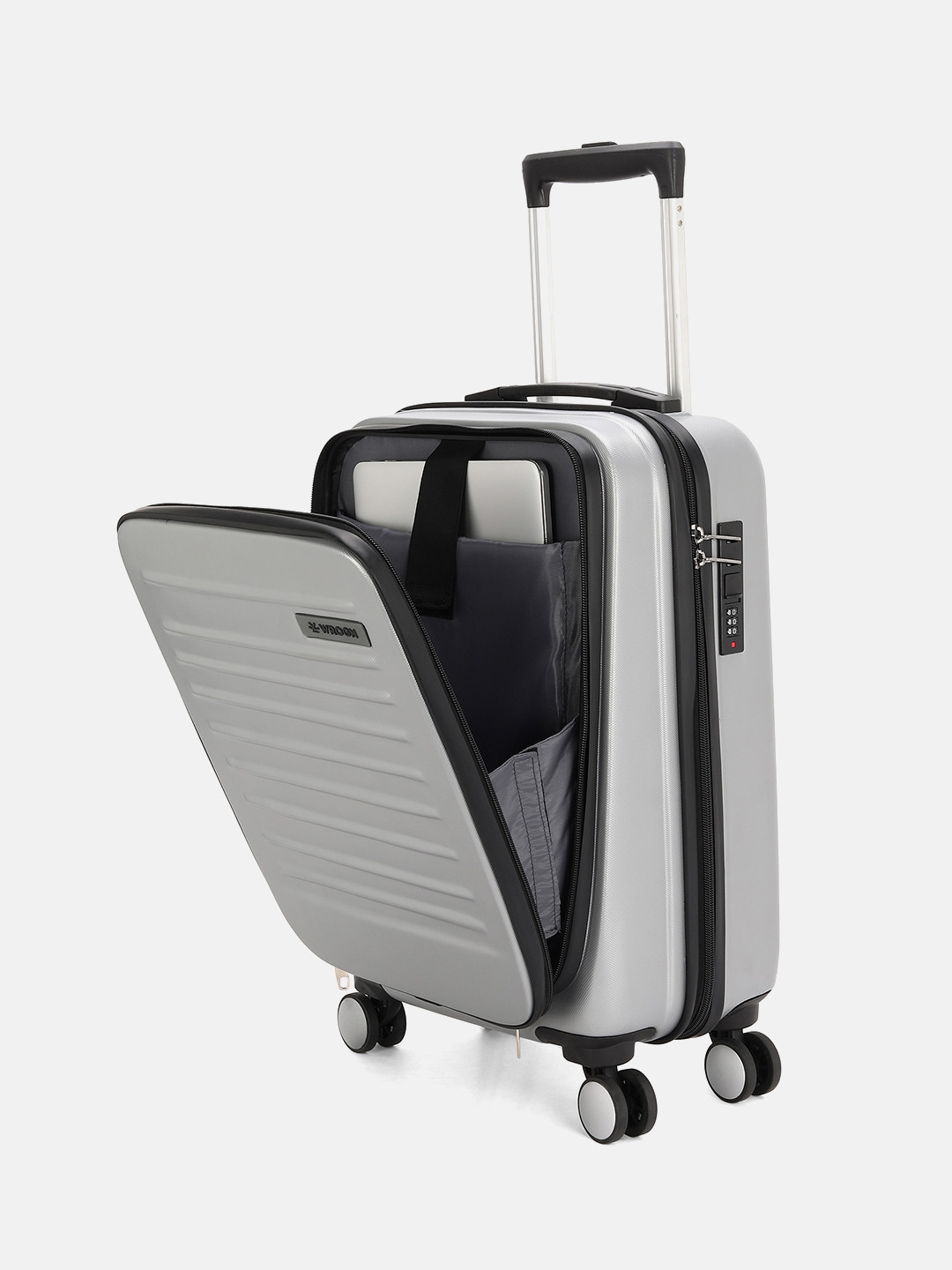 WROGN Kangaroo Laptop Hard 8 Wheel Cabin Trolley Suitcase - 20 Inch - 38L