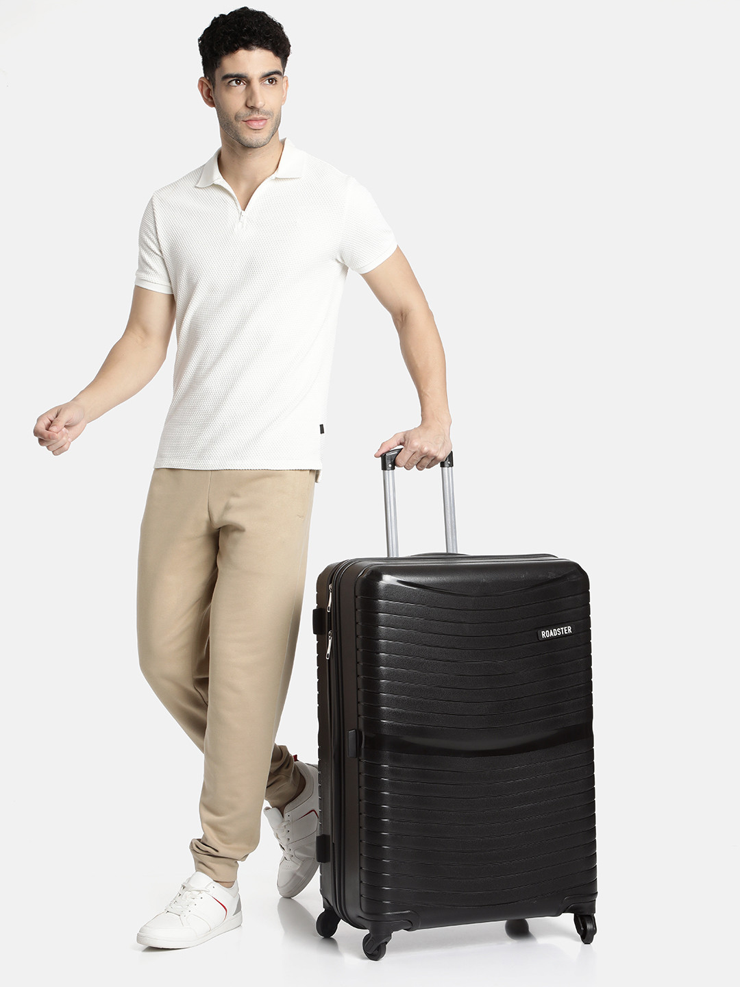 Roadster Self Striped Large Trolley Suitcase - Volume 101 L