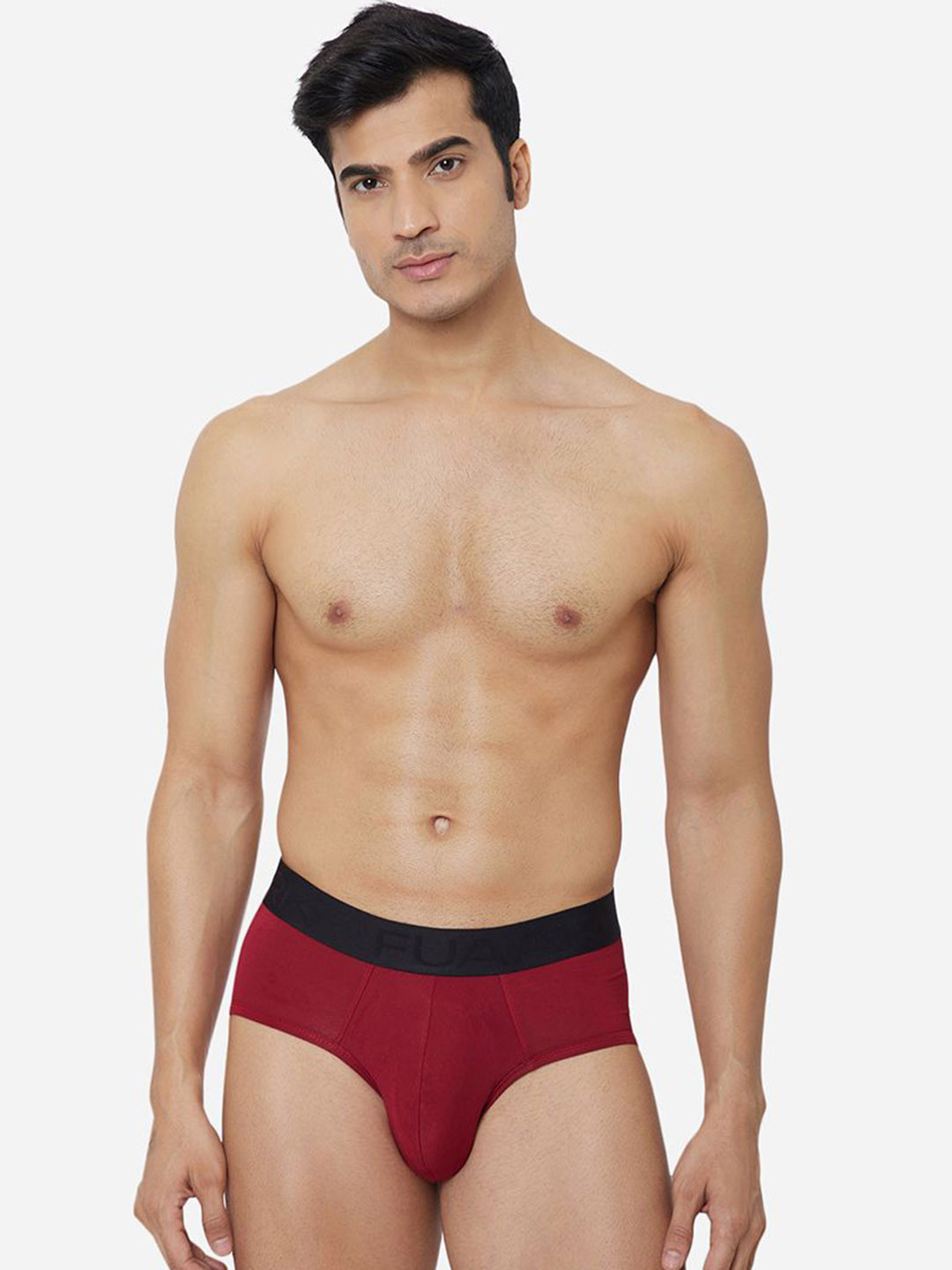FUAARK Mid-Rise Anti Microbial Basic Brief 1FUSMBr-Classic-Maroon-S