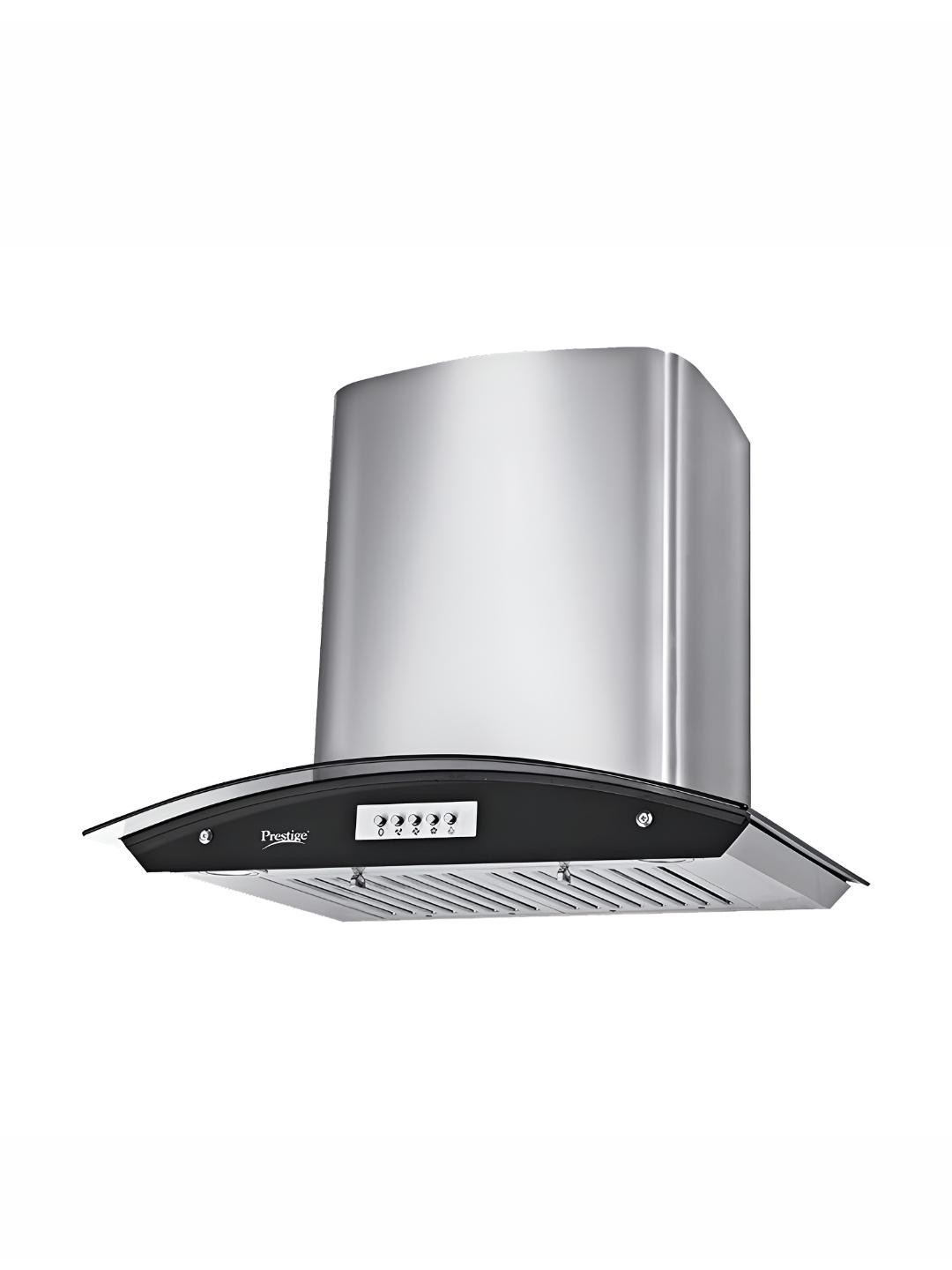 Prestige Vista 600 Silver Toned  Kitchen Hood Chimney