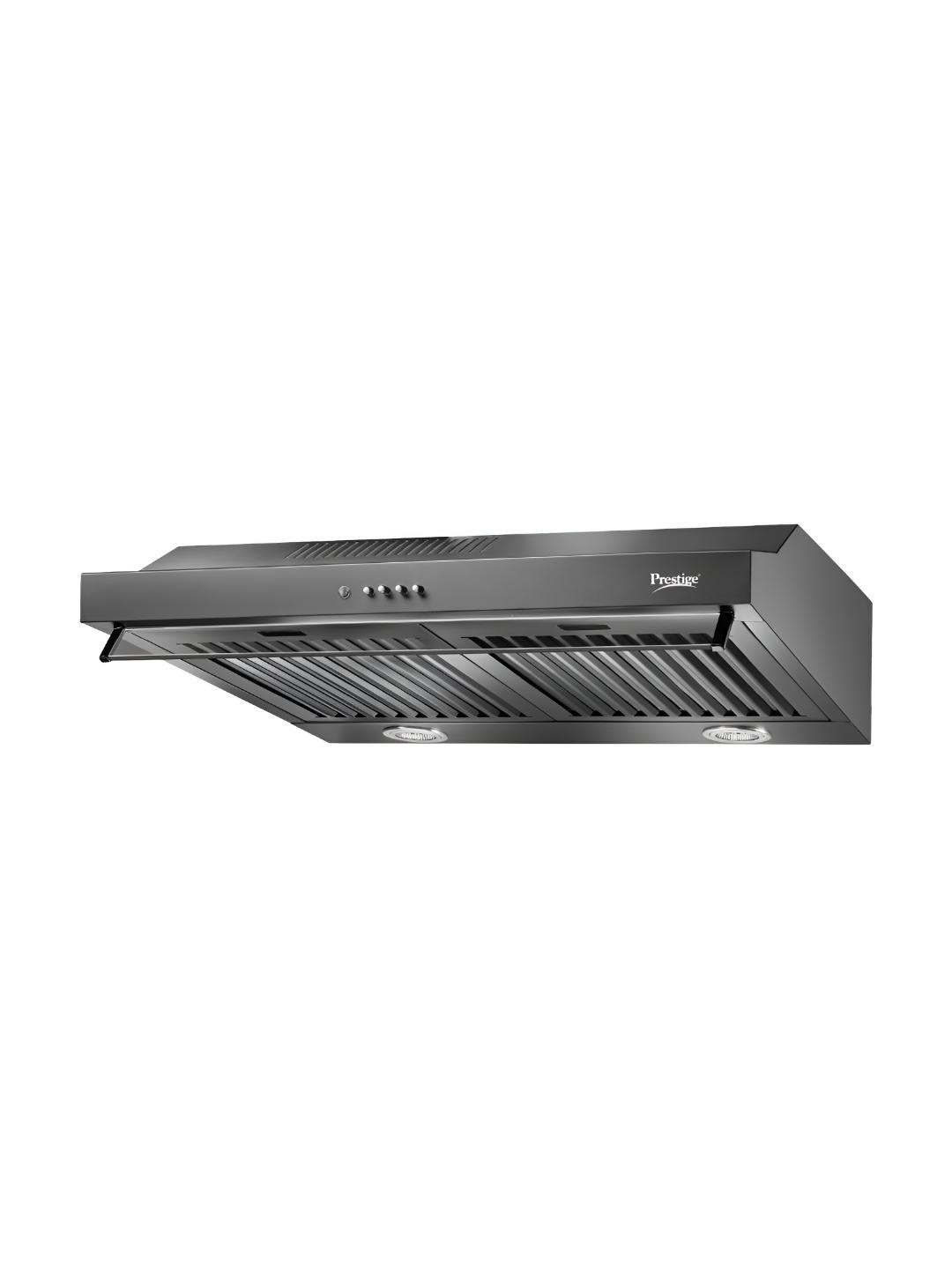 Prestige Slimline Black Kitchen Hood 120W Chimney