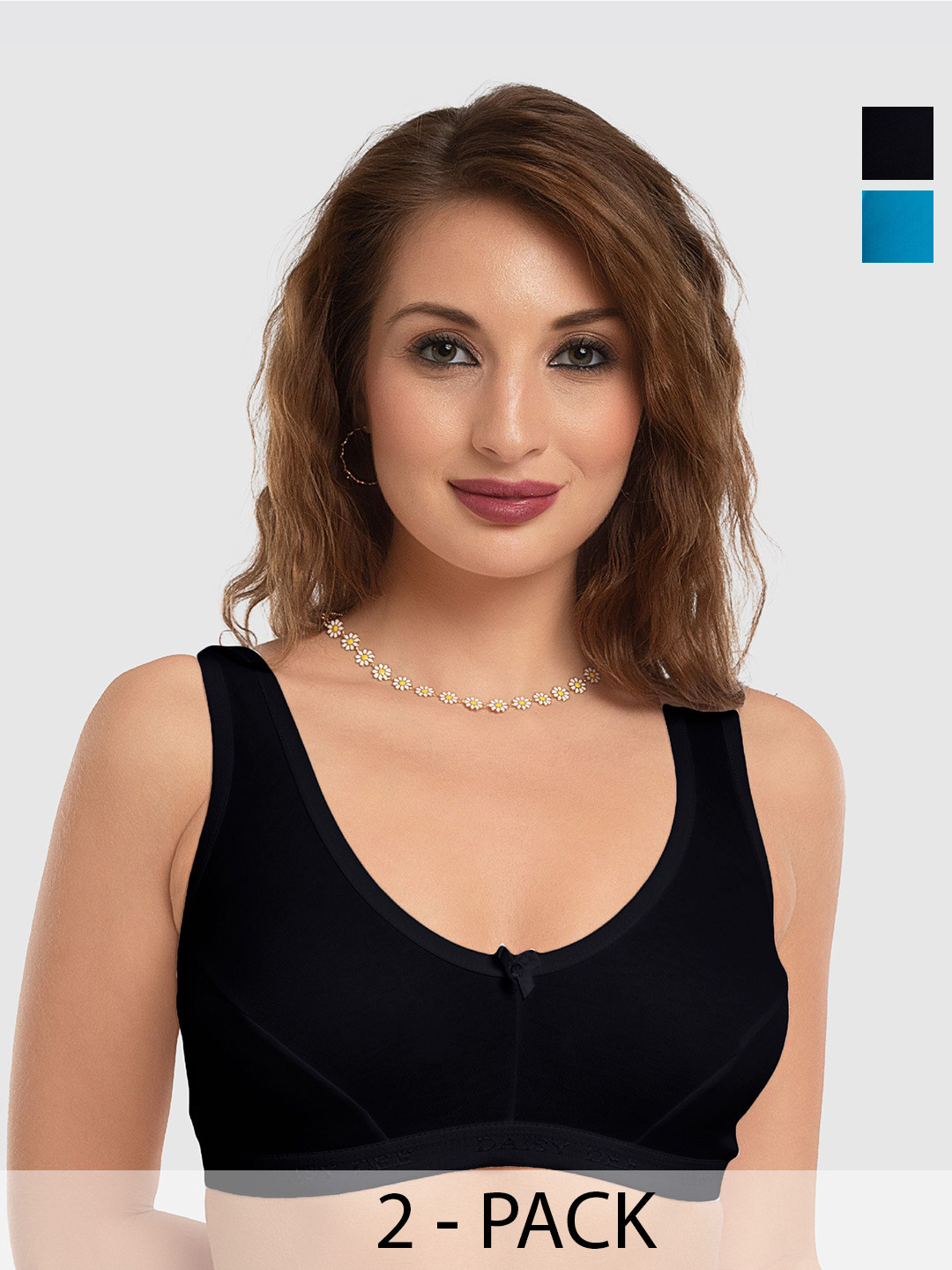 Daisy Dee Pack Of 2 Full Coverage Cotton Non Padded Moisture Wicking Bras