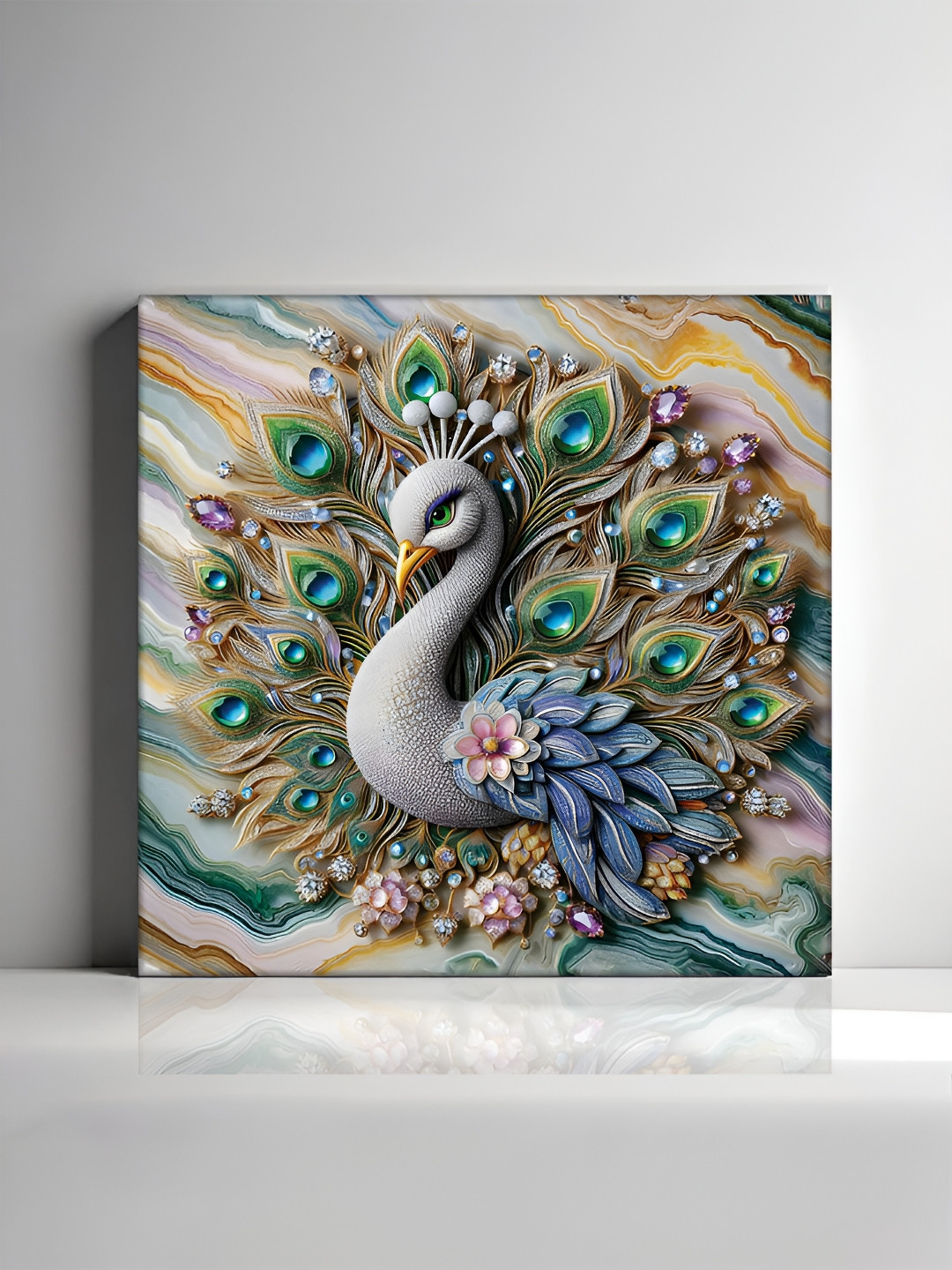 RANDOM Blue & Purple Canvas Birds and Animals Wall Art