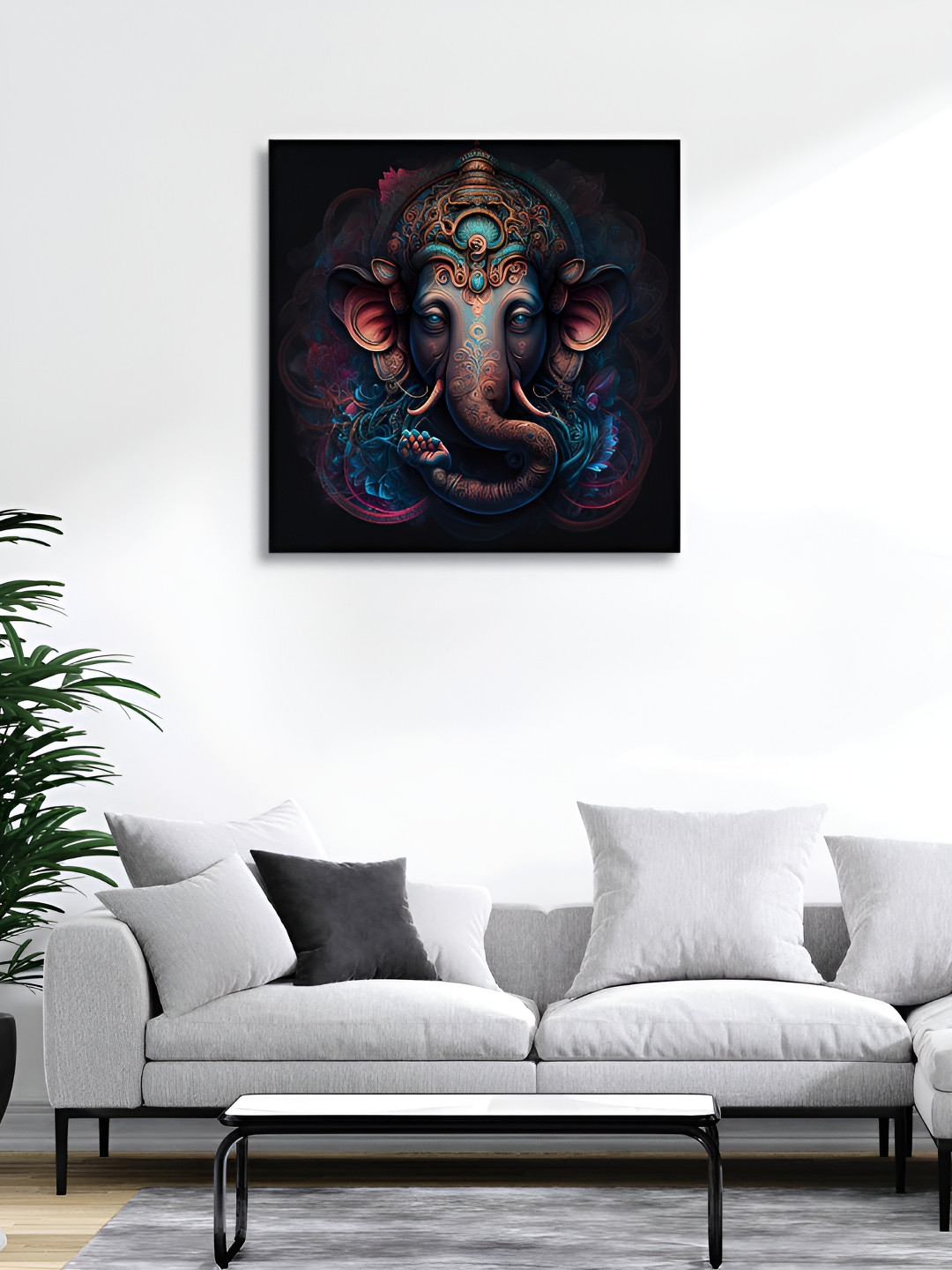 RANDOM Black & Blue Canvas Religious Wall Art