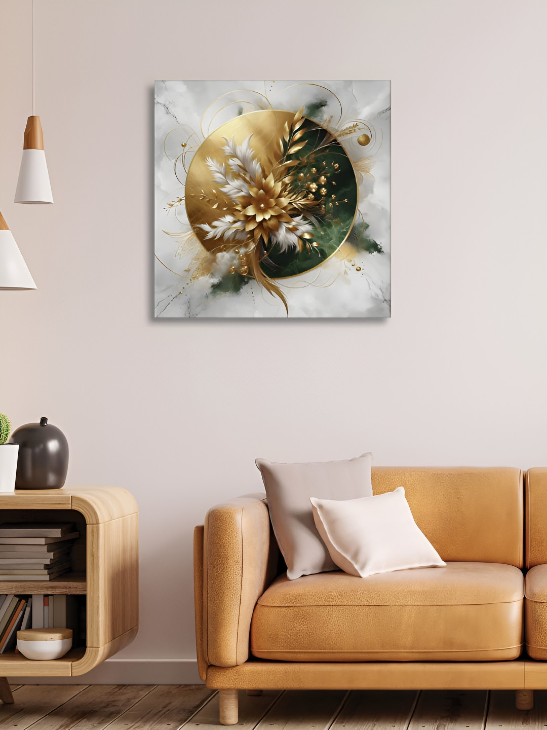 RANDOM White & Brown Canvas Floral and Botanical Paintings Wall Art