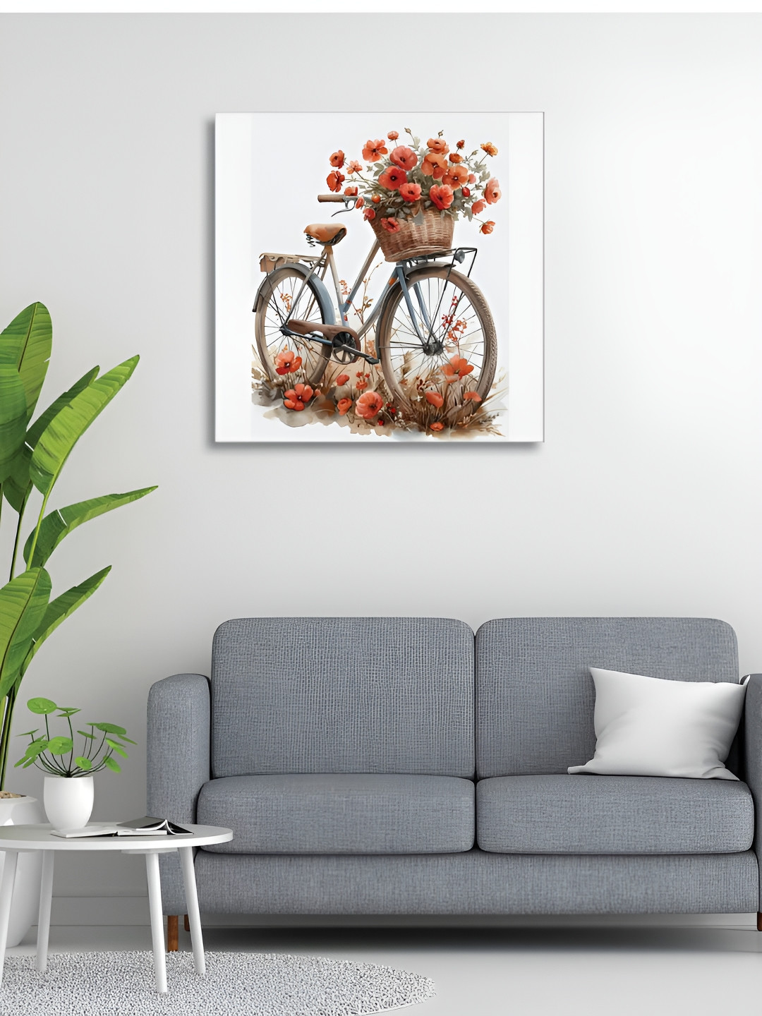 RANDOM Coral & White Floral Canvas Wall Art
