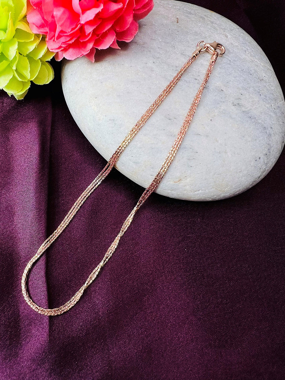 Arte Jewels 925 Sterling Silver Layered Anklet