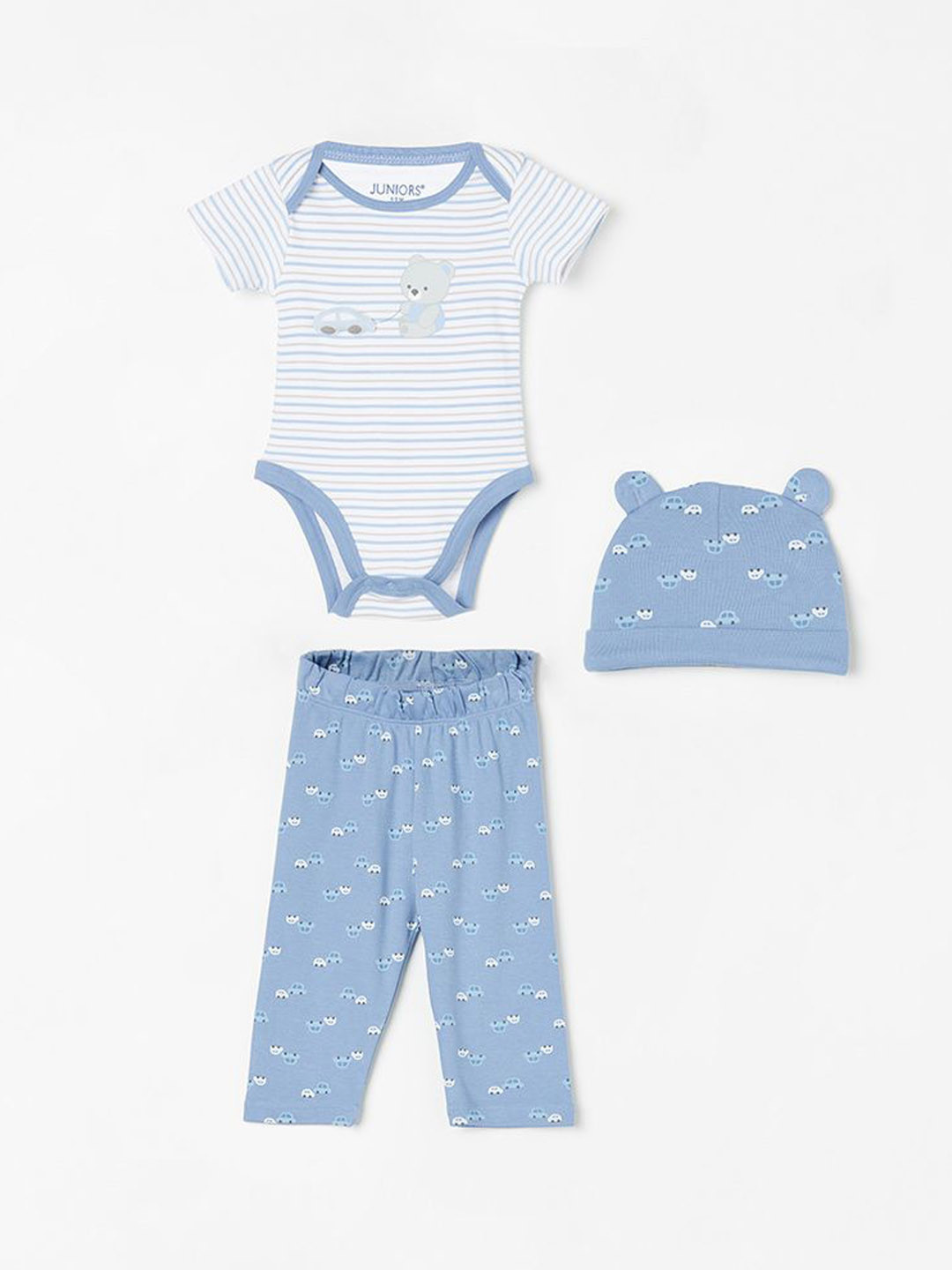 Juniors by Lifestyle Boys Printed Pure Cotton Baby Apparel Gift Set