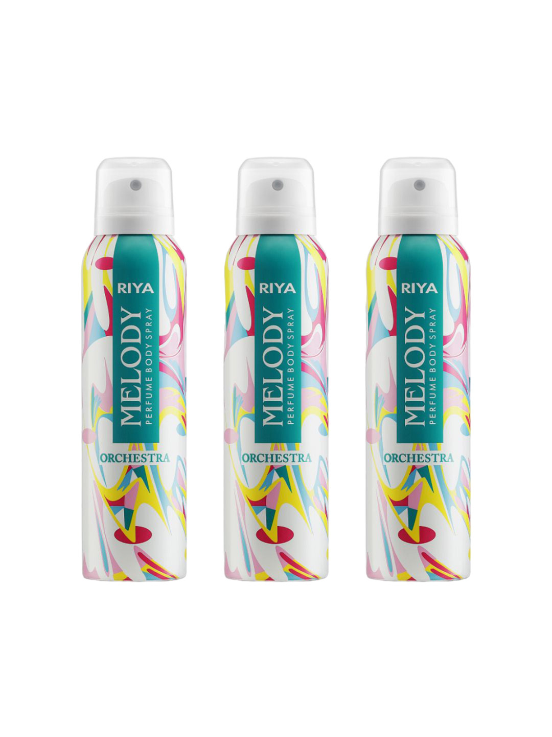 RIYA Set Of 3 Melody Orchestra Long Lasting Perfume Deodorant Body Spray - 150ml Each