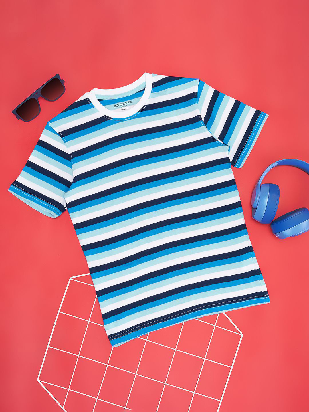 Pantaloons Junior Boy Striped Round Neck T-shirt