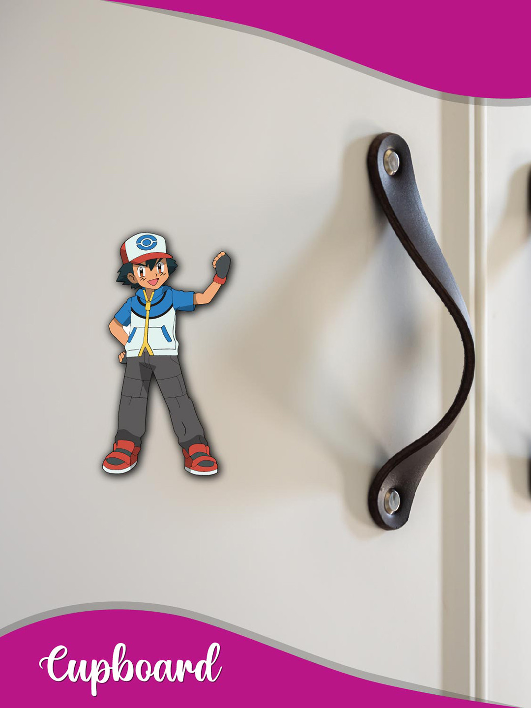 Bhai Please Grey Ash Ketchum Anime Wooden Decorative Magnets