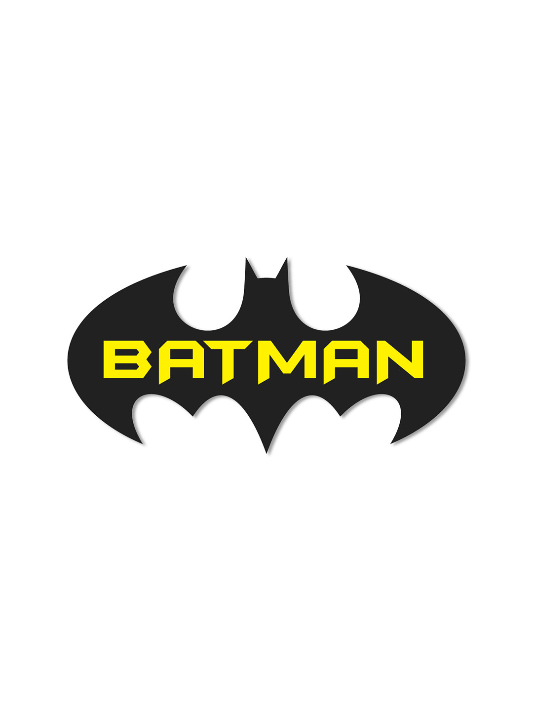 Bhai Please Black & Yellow  Batman Logo Wooden Fridge  Decorative Magnets