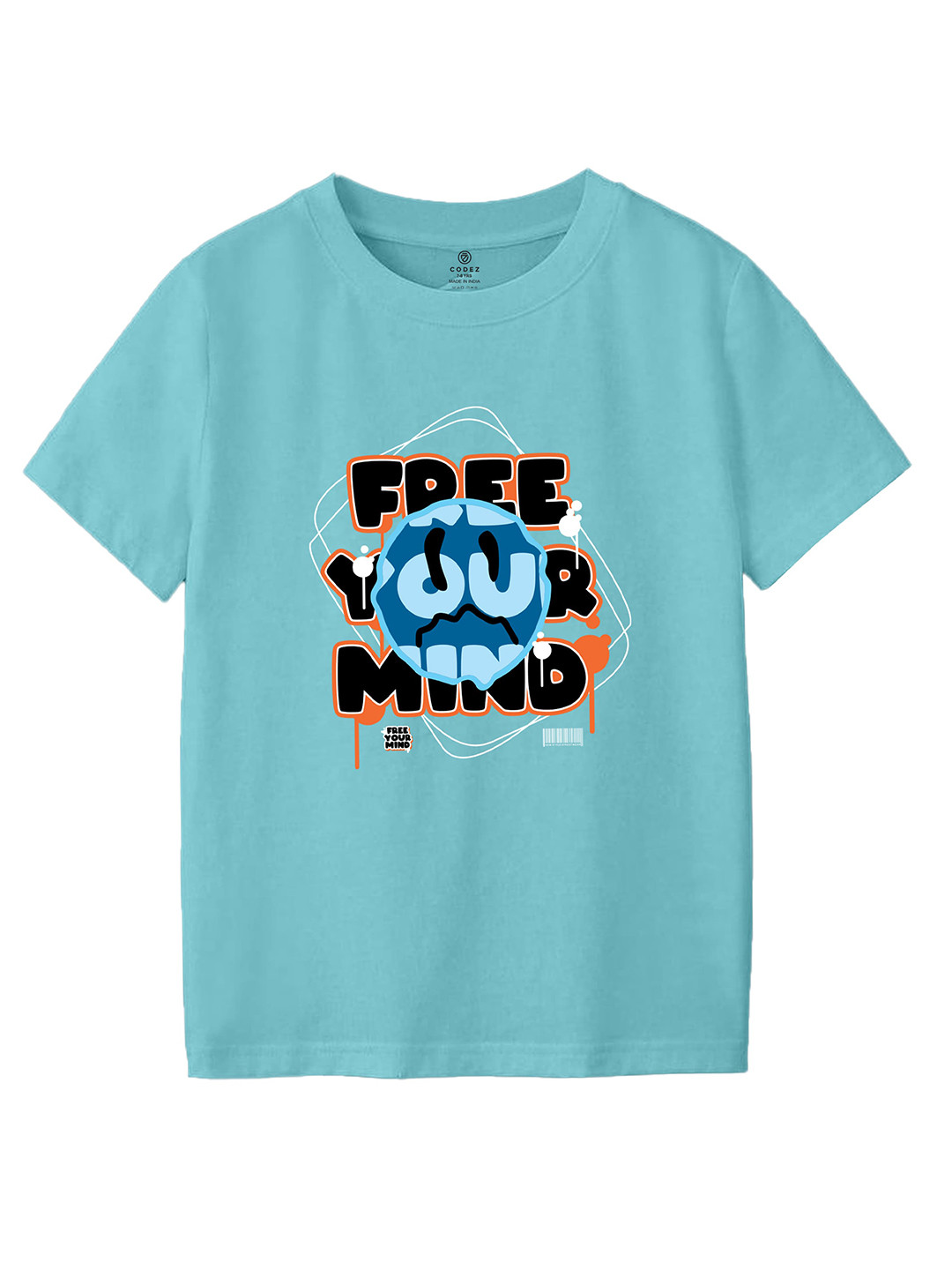 CODEZ Boy Typography Printed Round Neck T-shirt