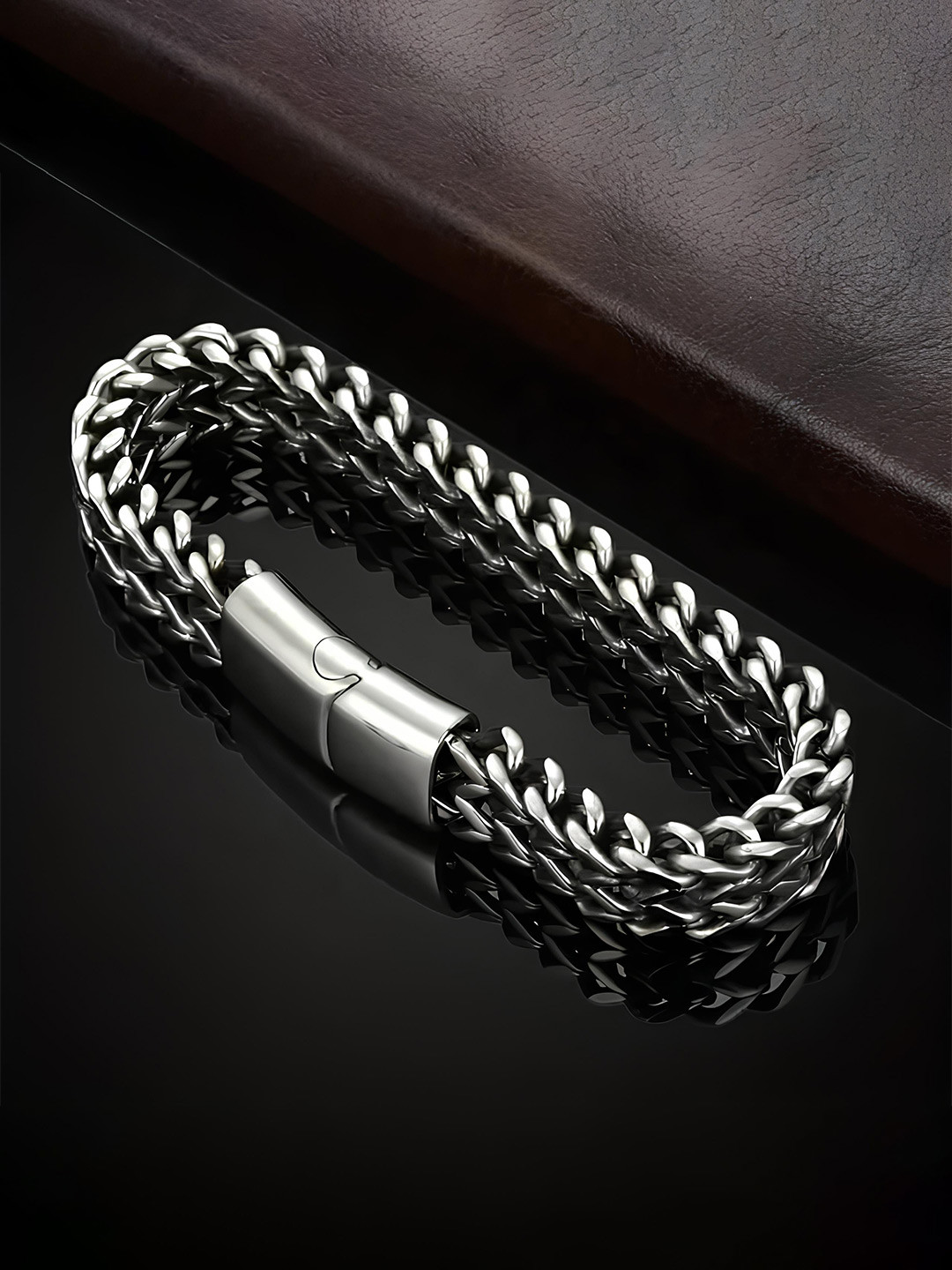 KARISHMA KREATIONS Unisex Silver-Plated Multistrand Bracelet