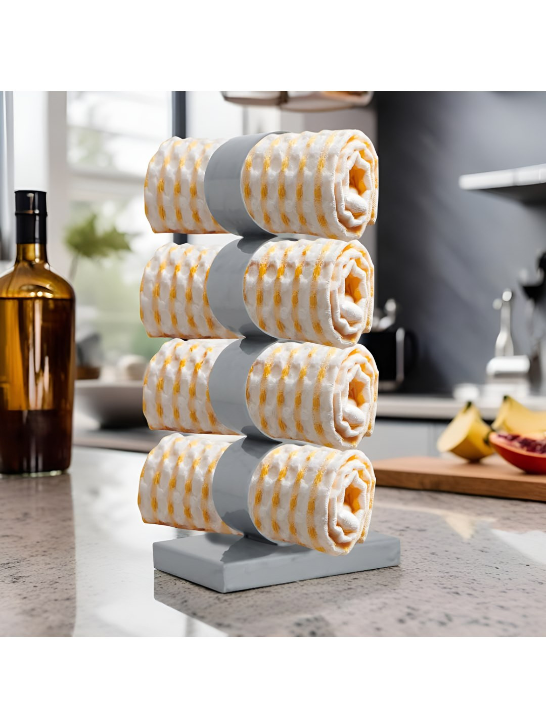 THE HOME CO. Grey Metal Matte Towel Holder