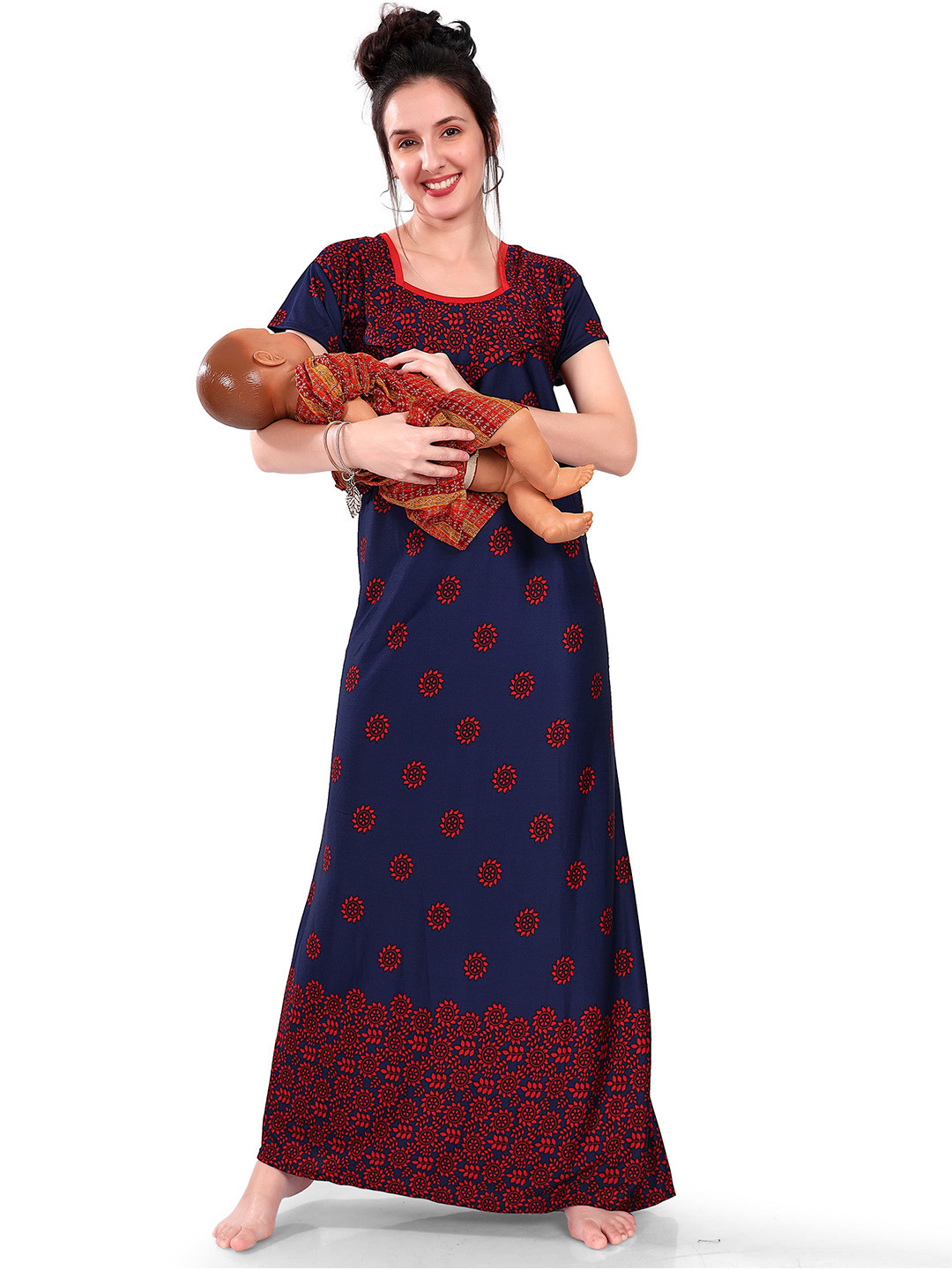 G4Girl Satin Digital Print Nightdress