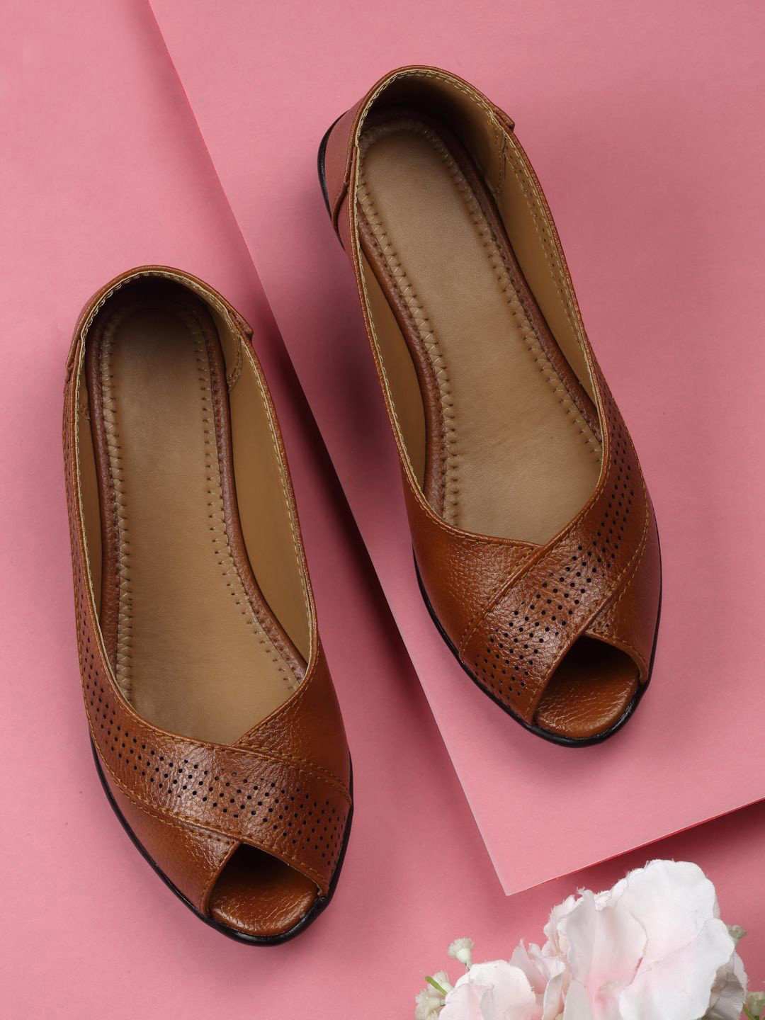 sneakers villa Comfortable & Trendy Peep-Toe Heels