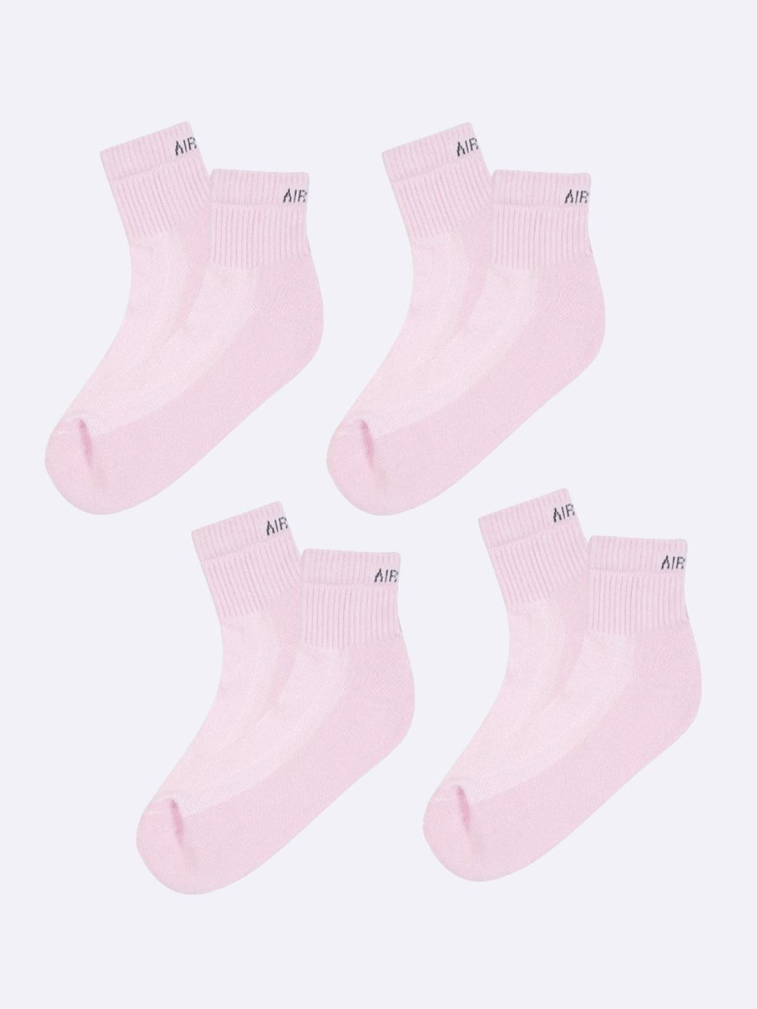 AIR GARB Pack of 4 Pink Color Cotton Above - Ankle Socks