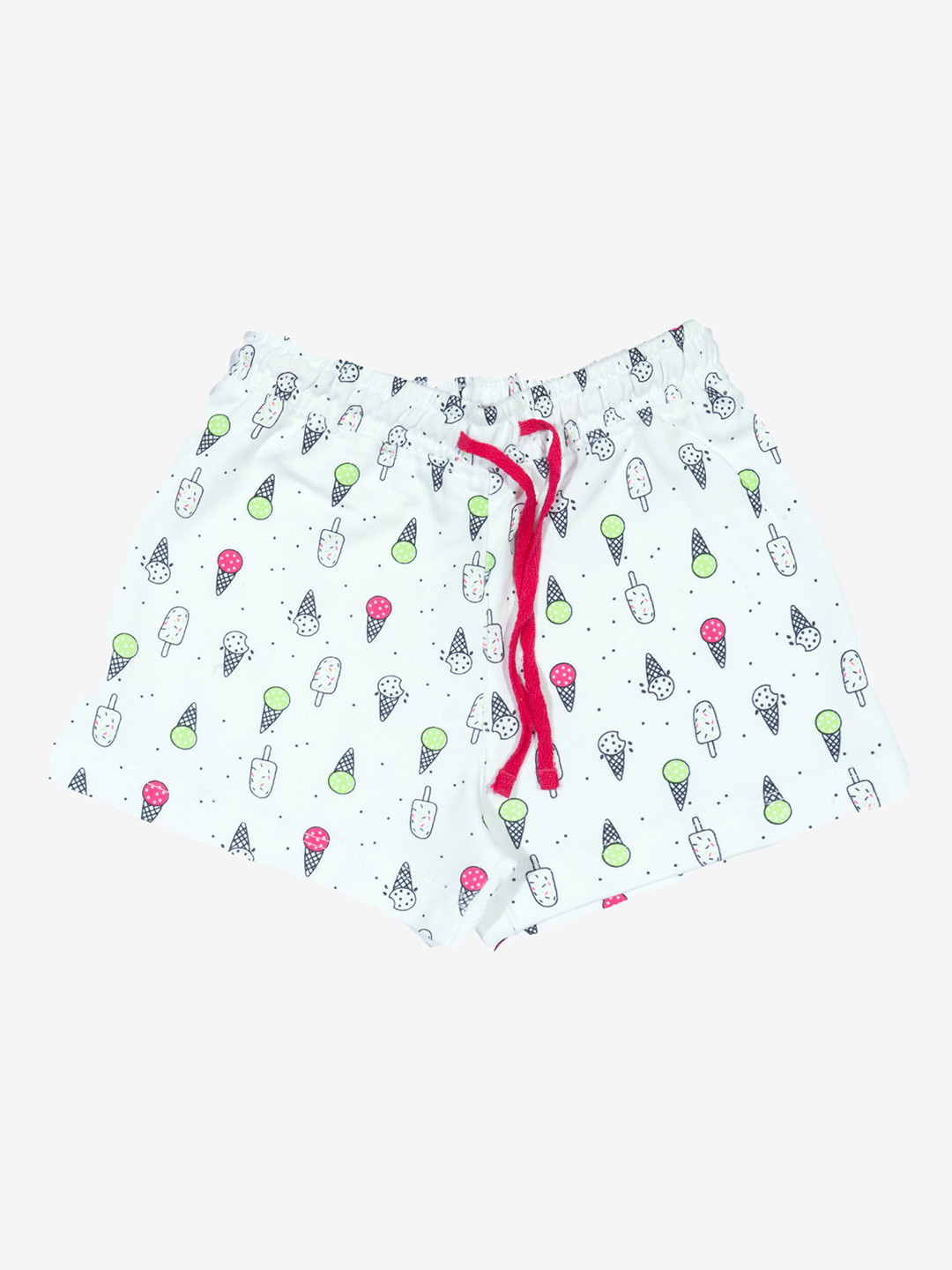 Bodycare Kids Girls Conversational Printed Mid-Rise Cotton Casual Shorts