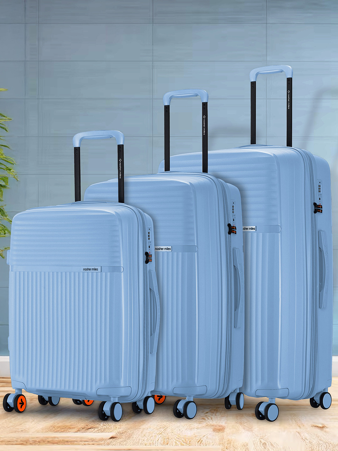 Krabi Expander TSA Lock Polypropylene Small-Medium-Large Steel Trolley Bags (55-65-75 cm)