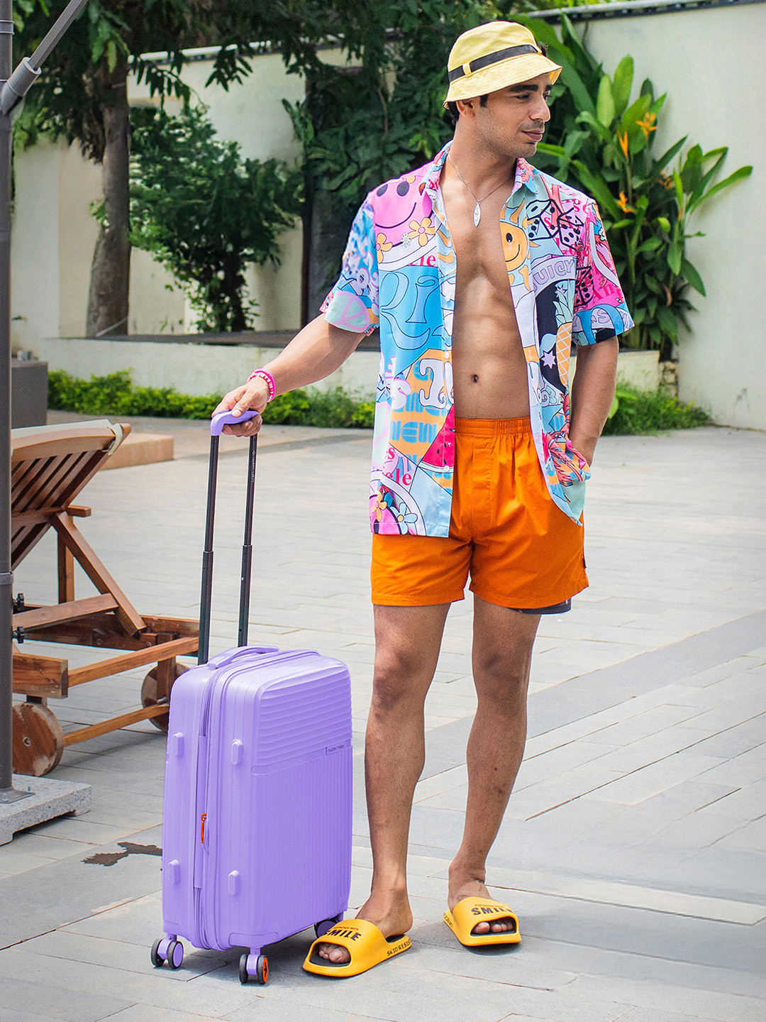 Krabi Expander TSA Lock Polypropylene Cabin Purple Trolley Bag - 20 Inch (55 cm)