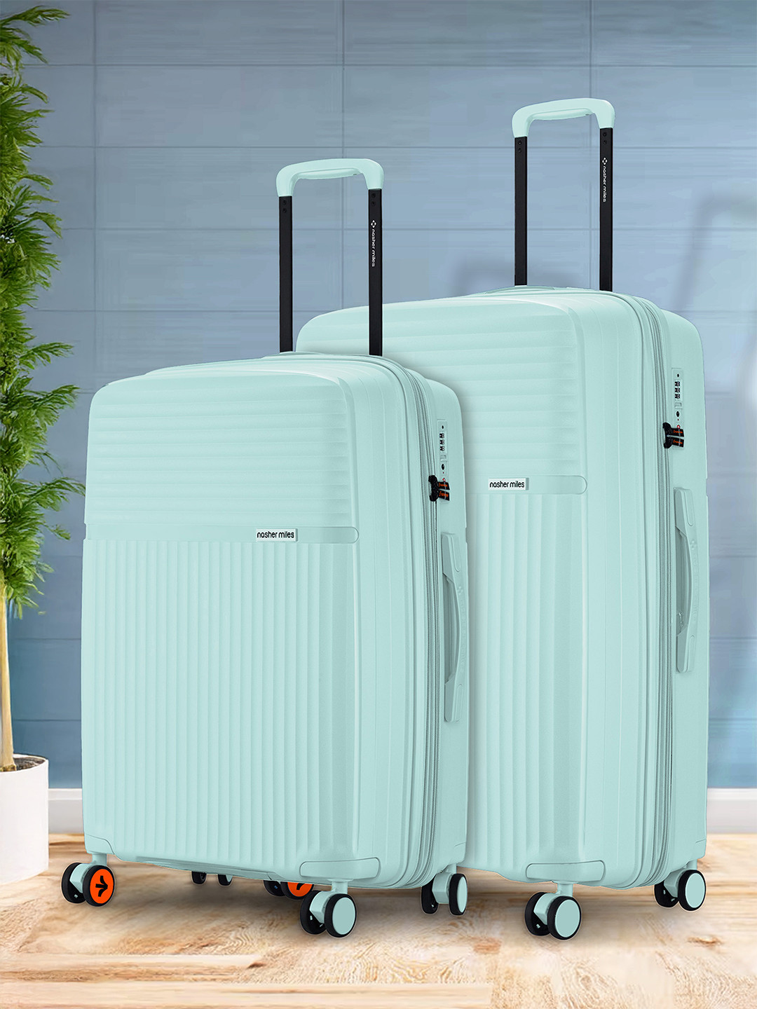 Krabi Expander TSA Lock Polypropylene Medium-Large Cool Mint Trolley Bags (65-75 cm)