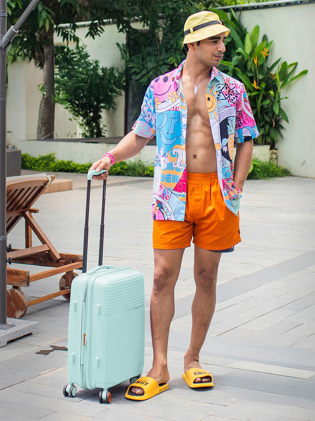 Krabi Expander TSA Lock Polypropylene Cabin Cool Mint Trolley Bag - 20 Inch (55 cm)