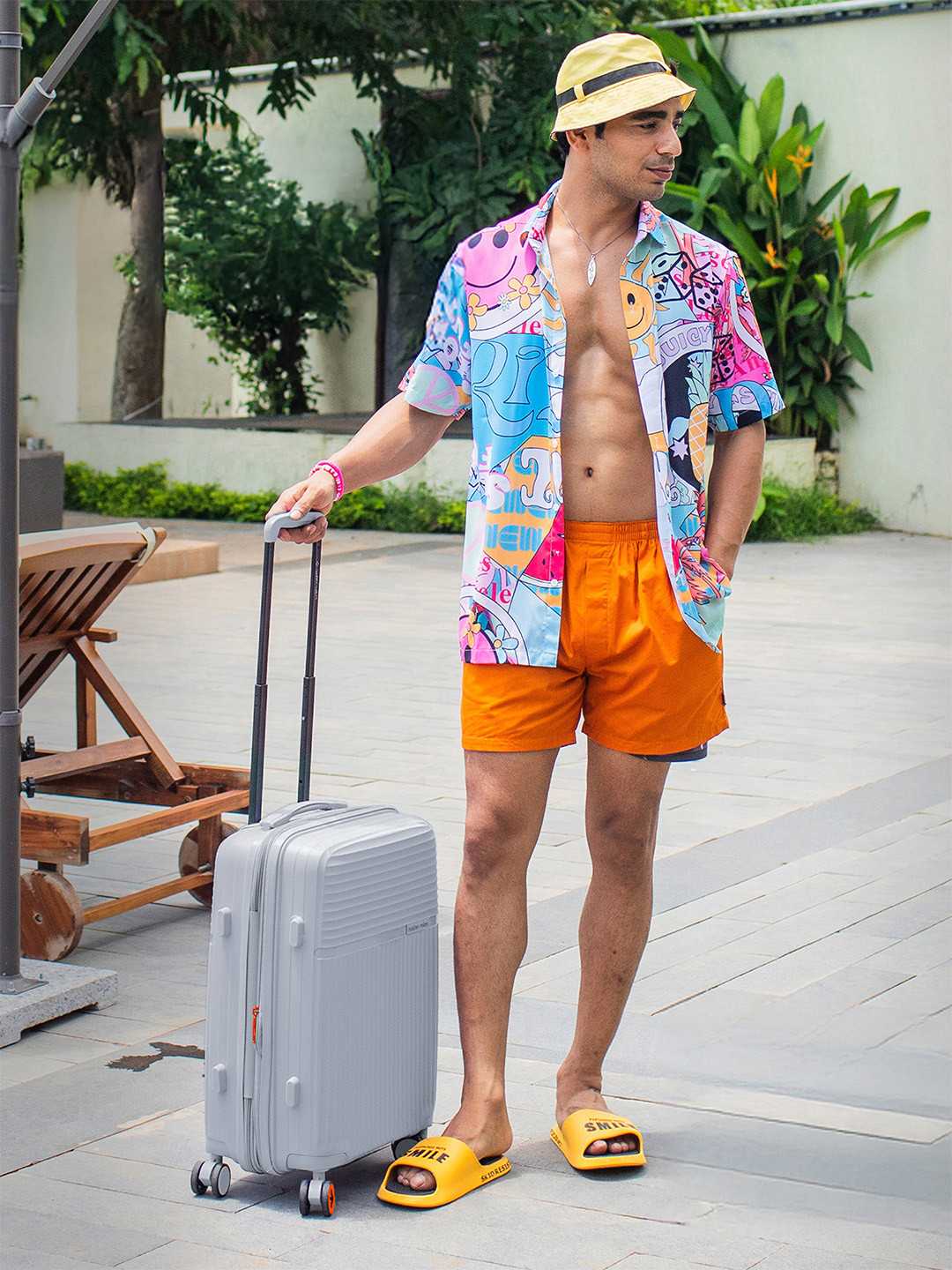 Krabi Expander TSA Lock Polypropylene Cabin Grey Trolley Bag - 20 Inch (55 cm)