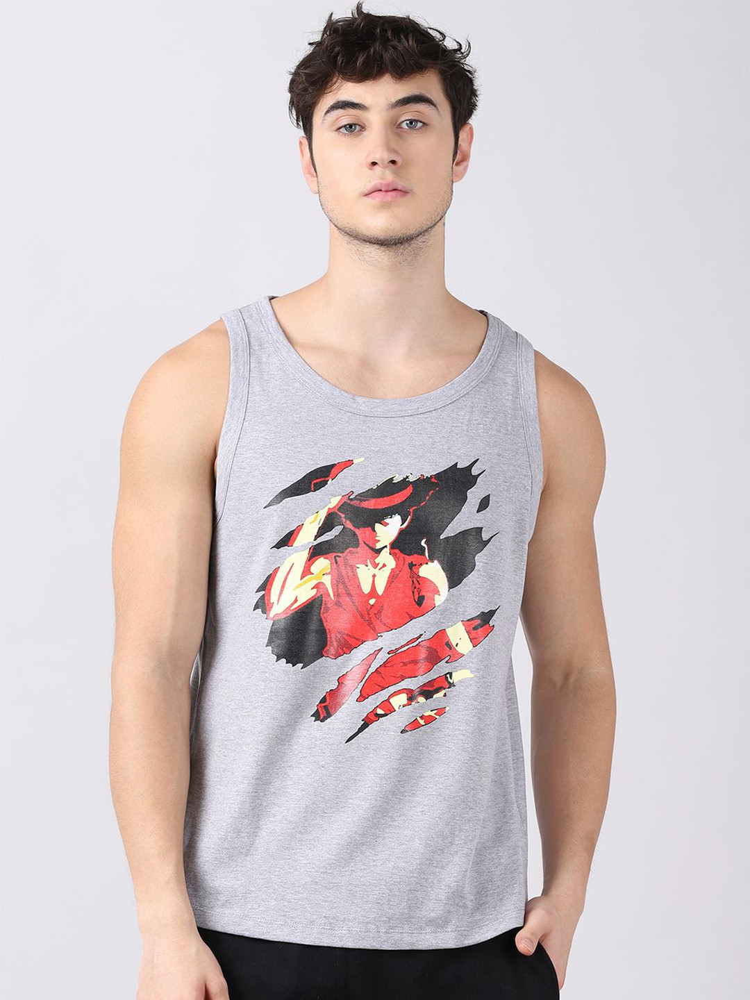 Bushirt Men Round Neck Graphic Printed Pure Cotton T-shirt