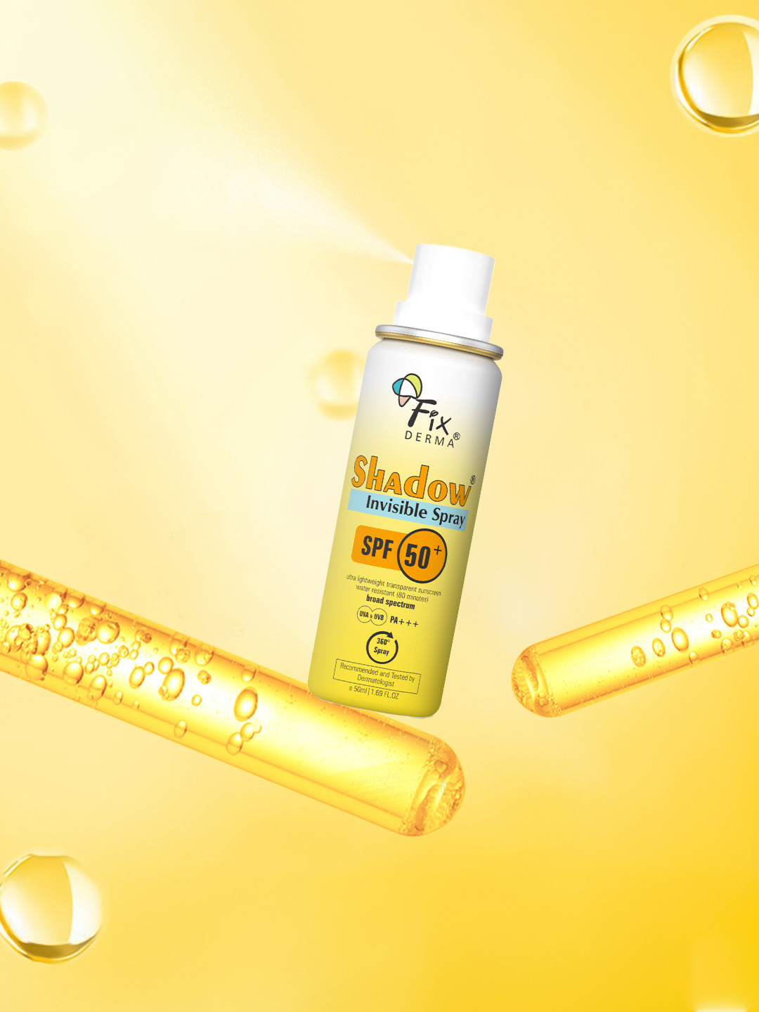 FIXDERMA Shadow SPF 50+ Invisible PA+++ Sunscreen Spray - 50ml