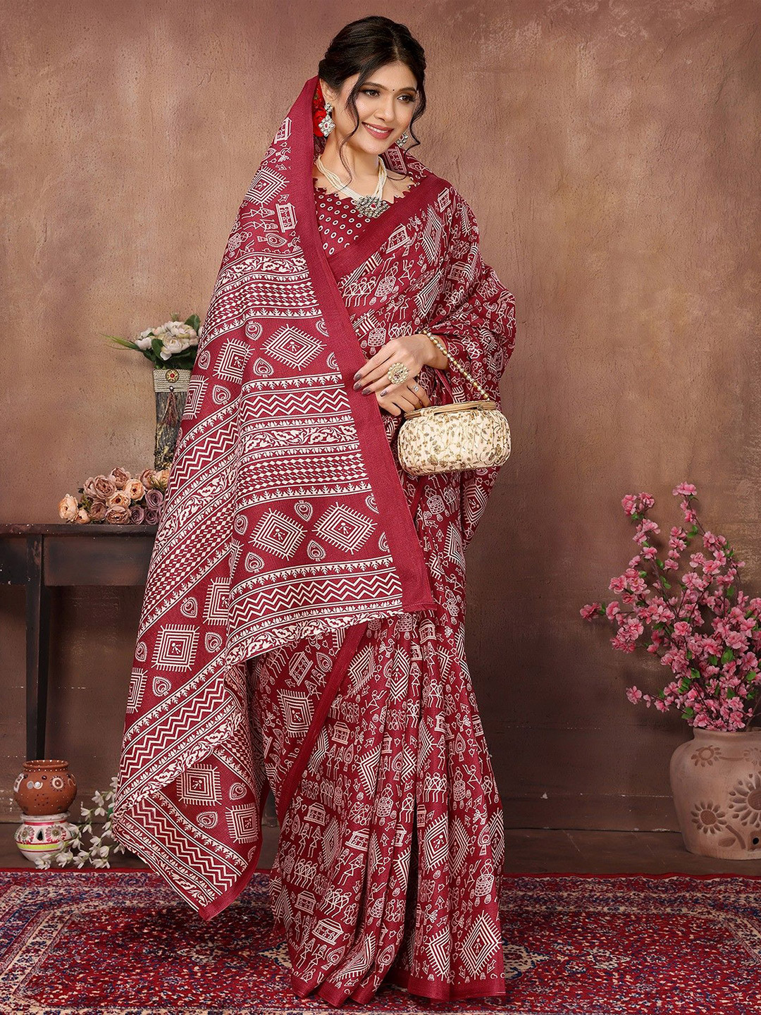 KALINI Warli Mysore Silk Saree