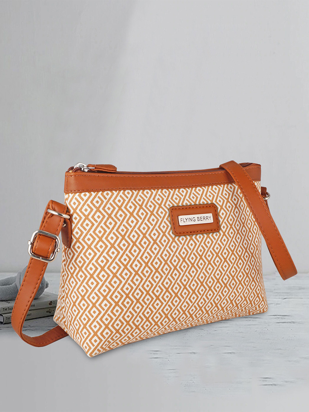 FLYING BERRY Women Textured Structured Sling Bag with Fringed