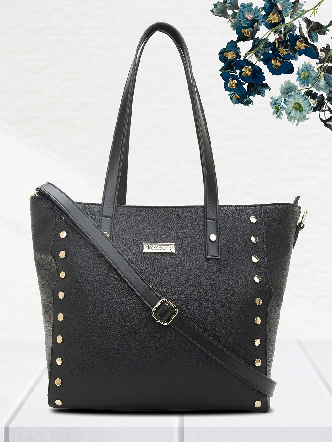 DressBerry Women Solid Structured Tote Bag