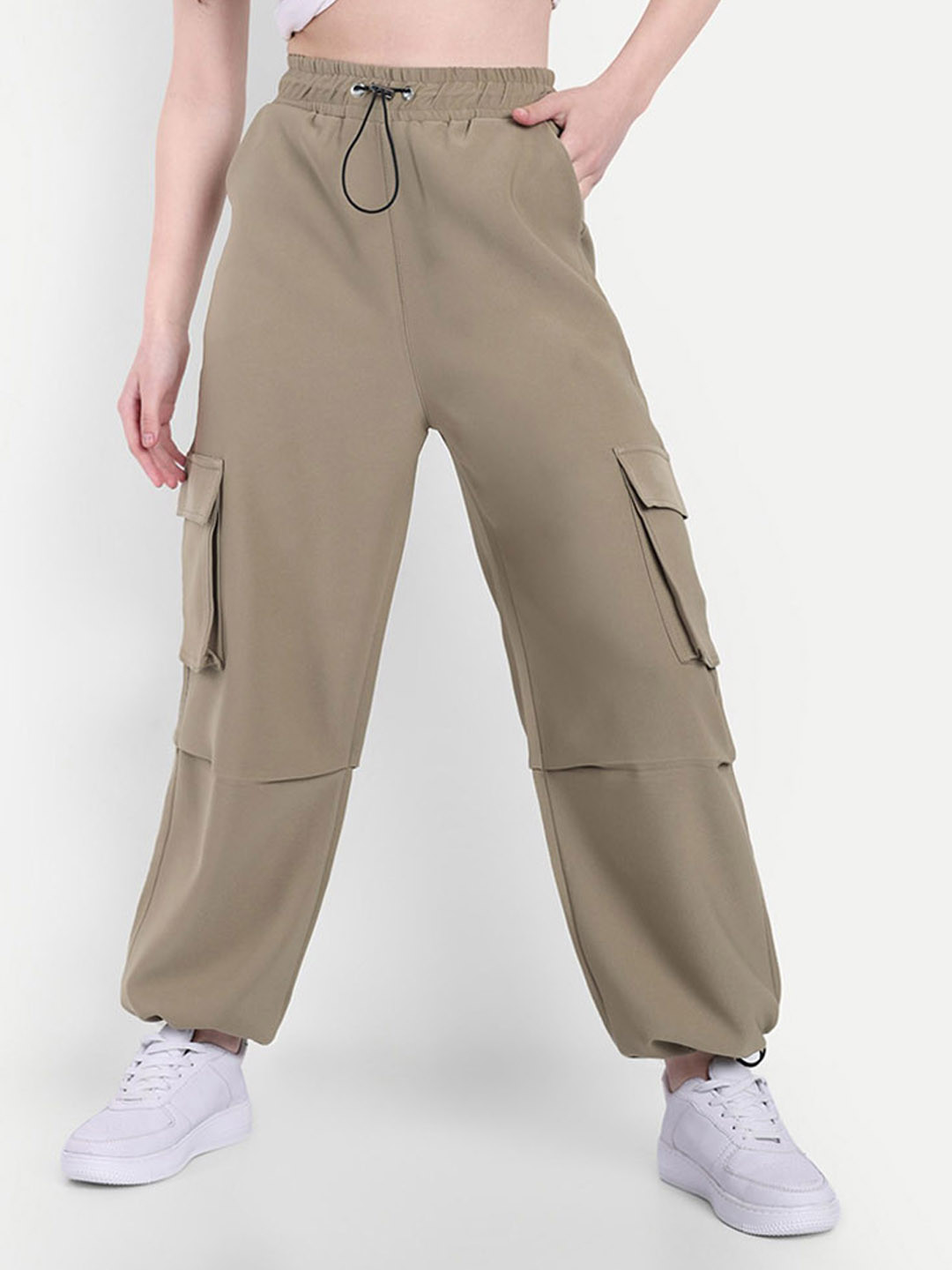 Next One Women Rapid-Dry Baggy Fit Cargo Track Pants