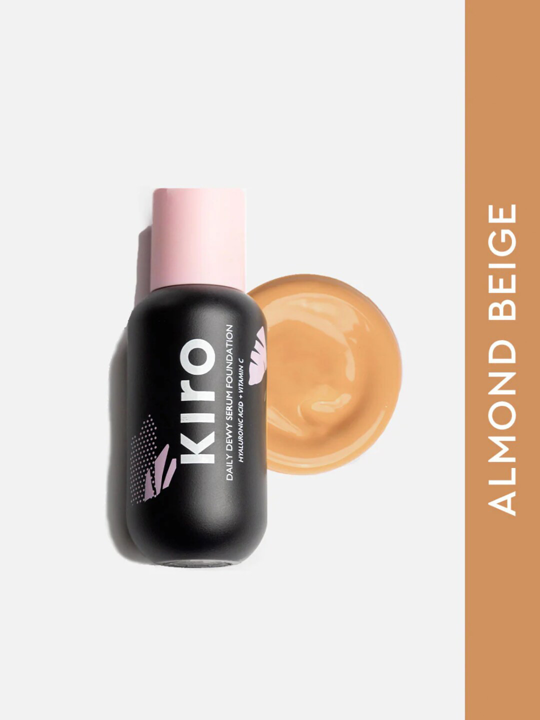 KIRO Daily Dewy Serum Foundation with Hyaluronic Acid & Vitamin C - 30ml - Almond Beige