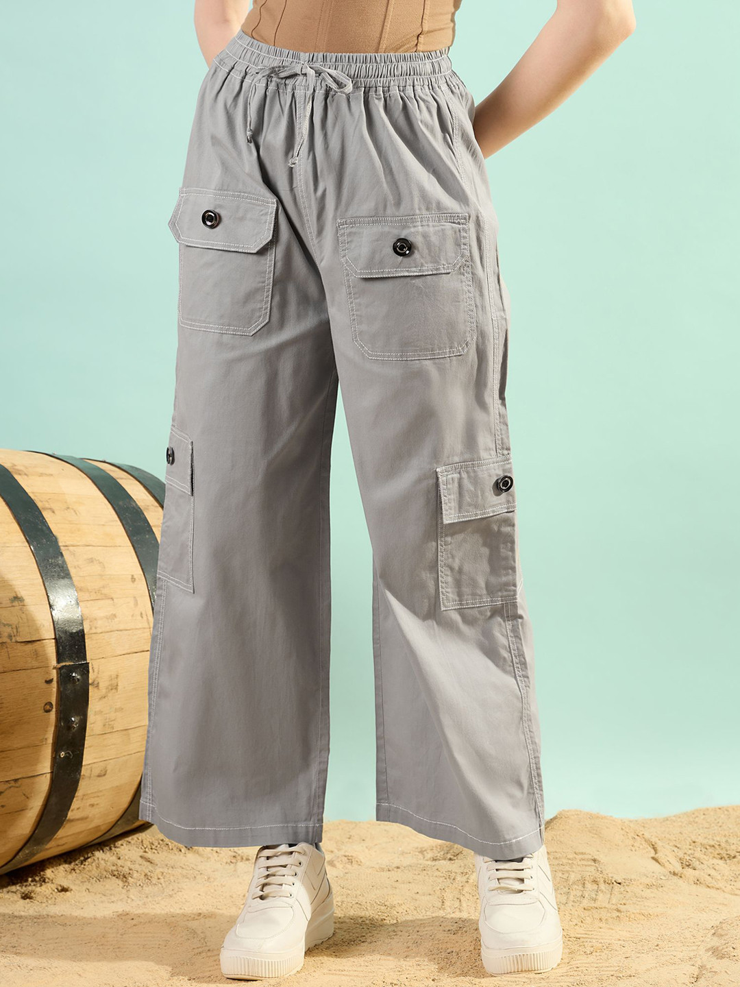 STYLECAST X KASSUALLY Women Cargo Trousers