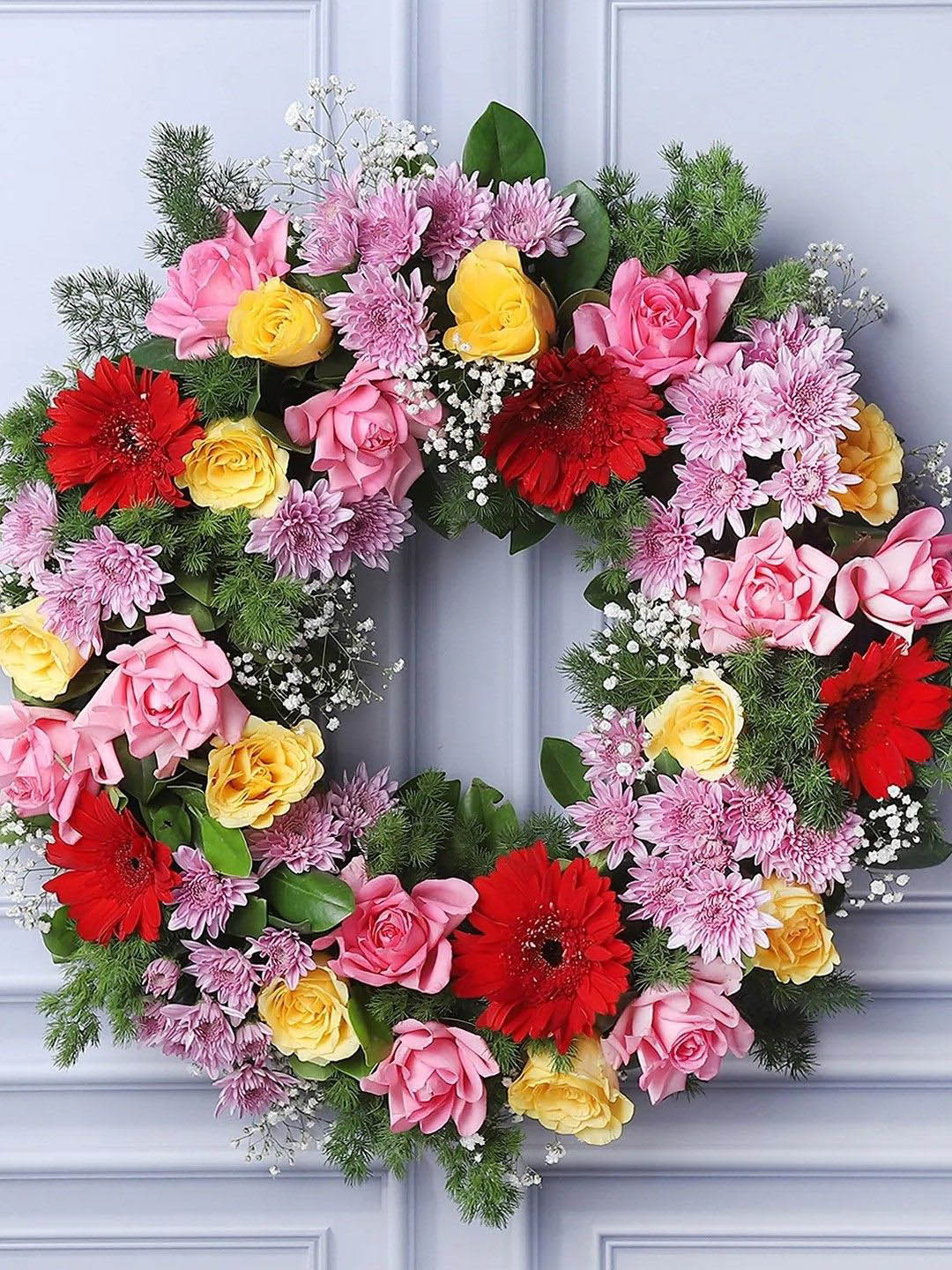 fnp Pink 30-Pcs Roses & Carnations Fresh Flowers Bouquet