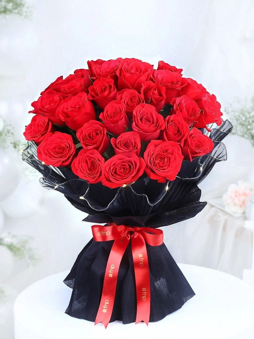 fnp Red 30 Pieces Roses Fresh Flower Bouquet