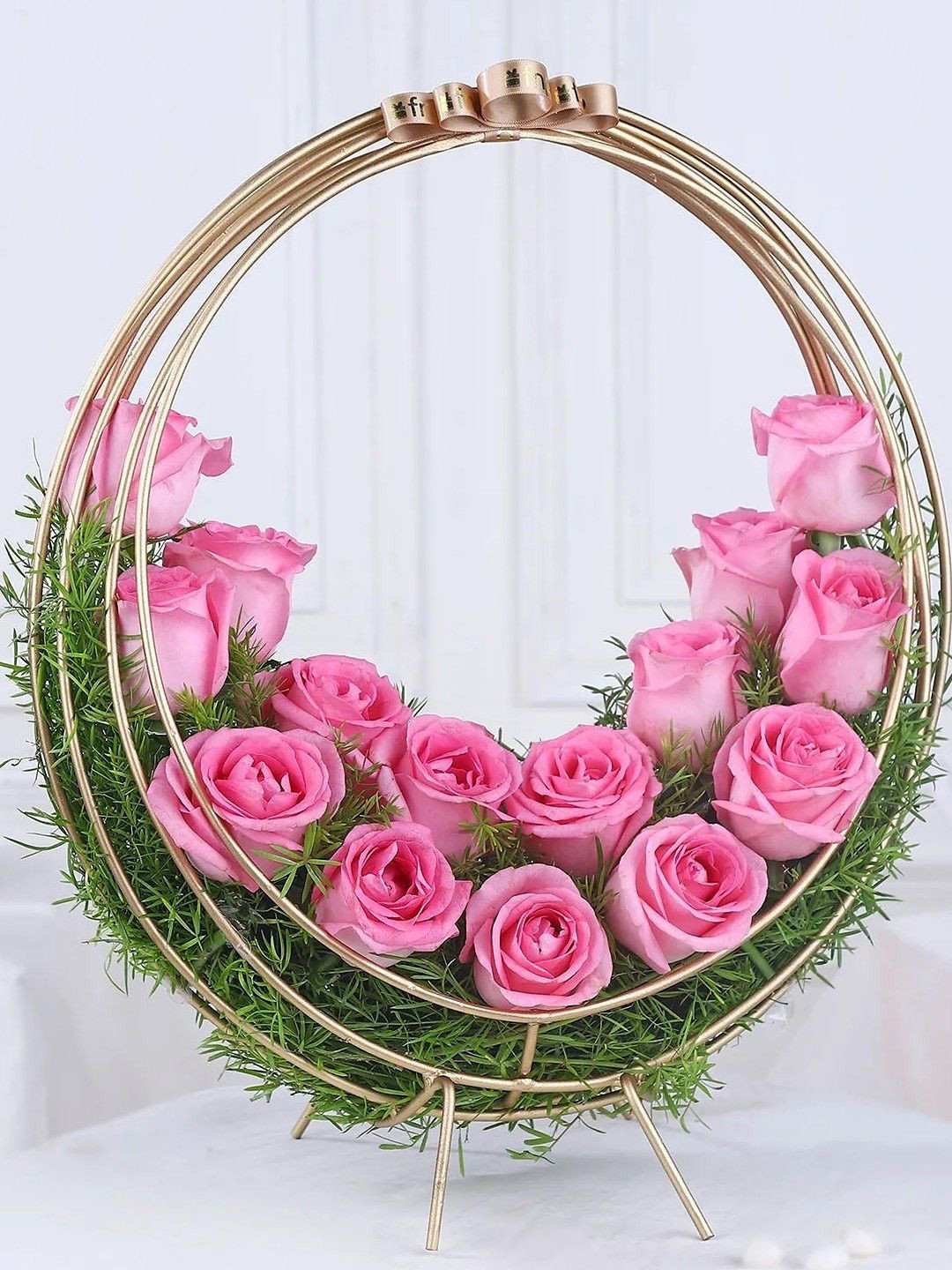 fnp 15 pieces Pink Roses Fresh Flowers Bouquet