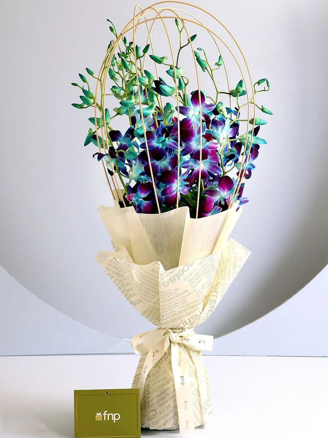 fnp Purple & Blue 8 Pieces Magical Orchids Bouquet