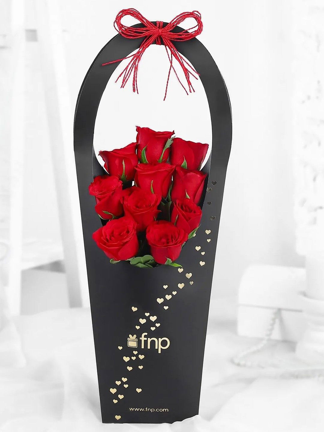 fnp Red 10 Pieces Carnations Flower Bouquet